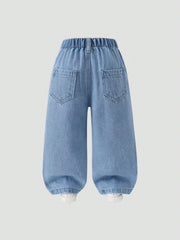 Boys Wide-Leg Barrel Denim Jeans - Chambray | 21 Century Kids
