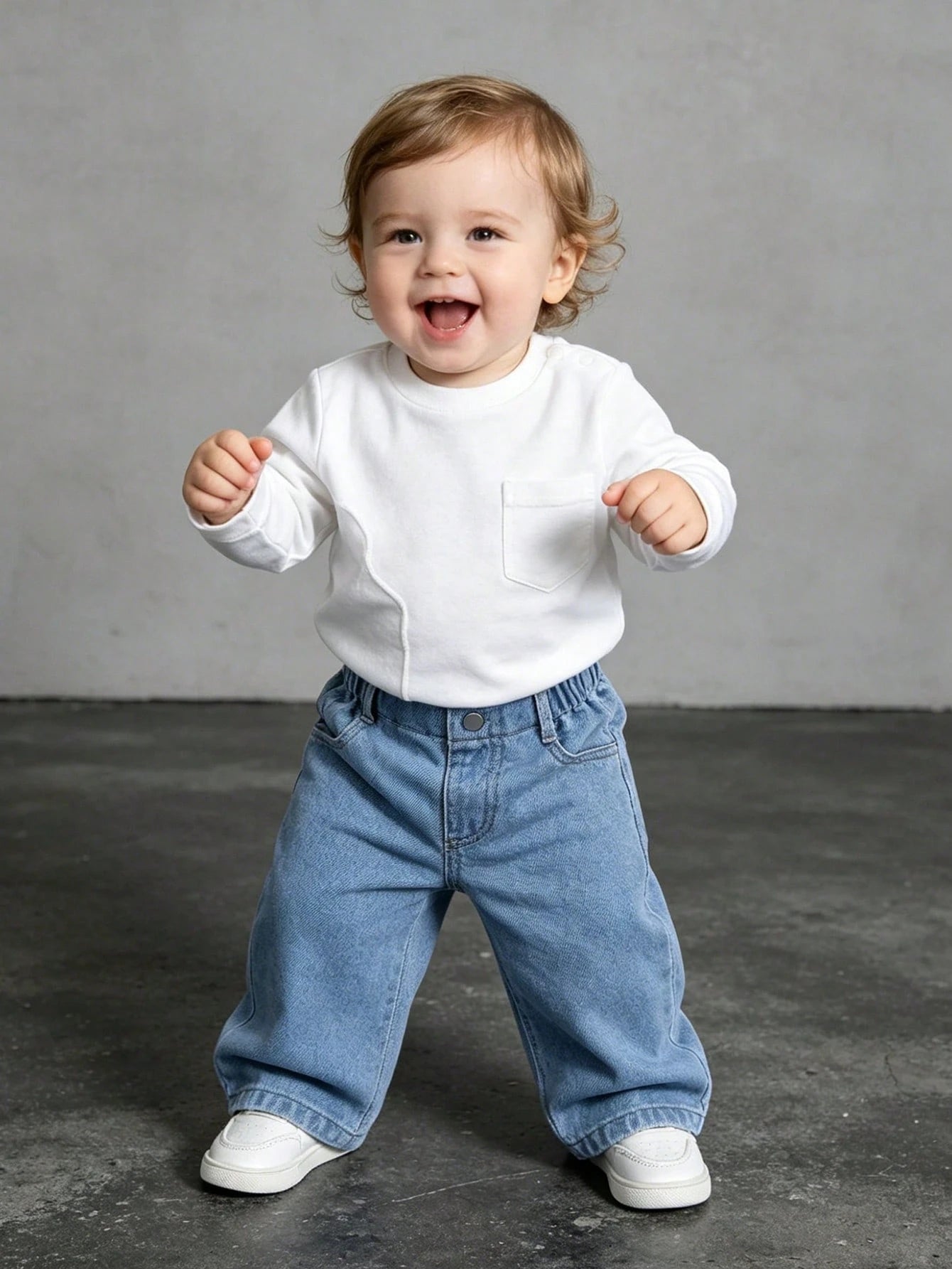 Boys Wide-Leg Barrel Denim Jeans - Chambray | 21 Century Kids