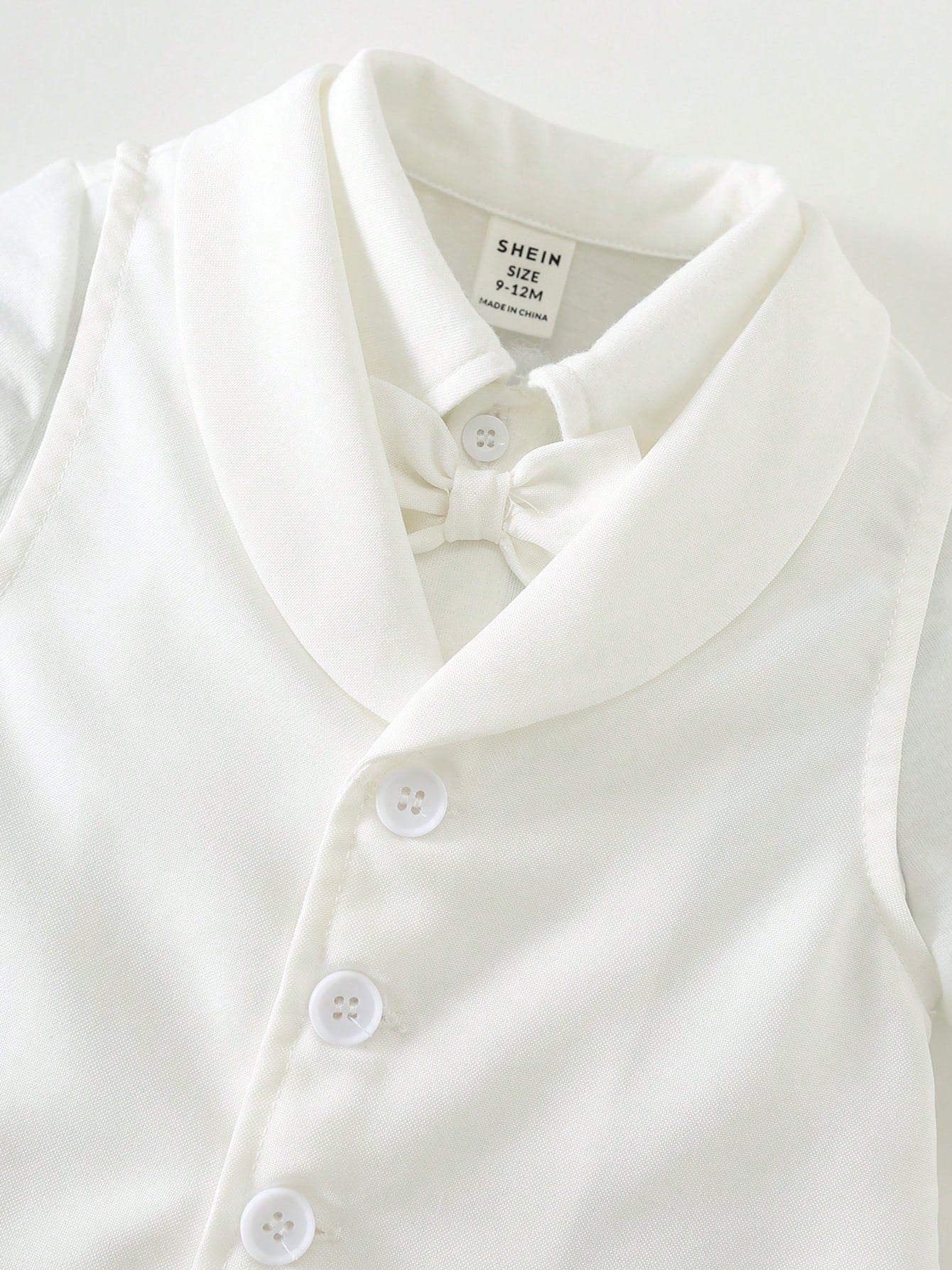 3pcs Boys Shirt, Shawl Collar Waistcoat & Shorts Set - Ivory | 21 C...