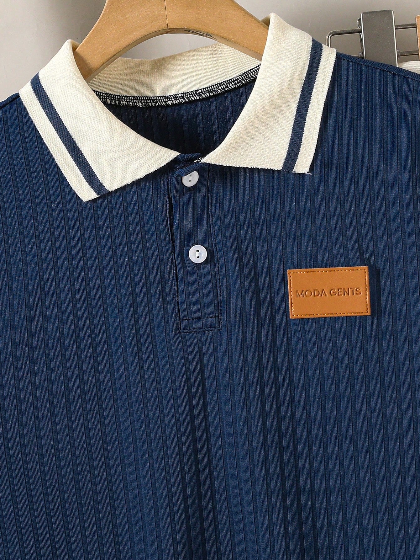 2pcs Boys Ribbed Polo Shirt & Tailored Trousers Set - Cobalt | 21 C...