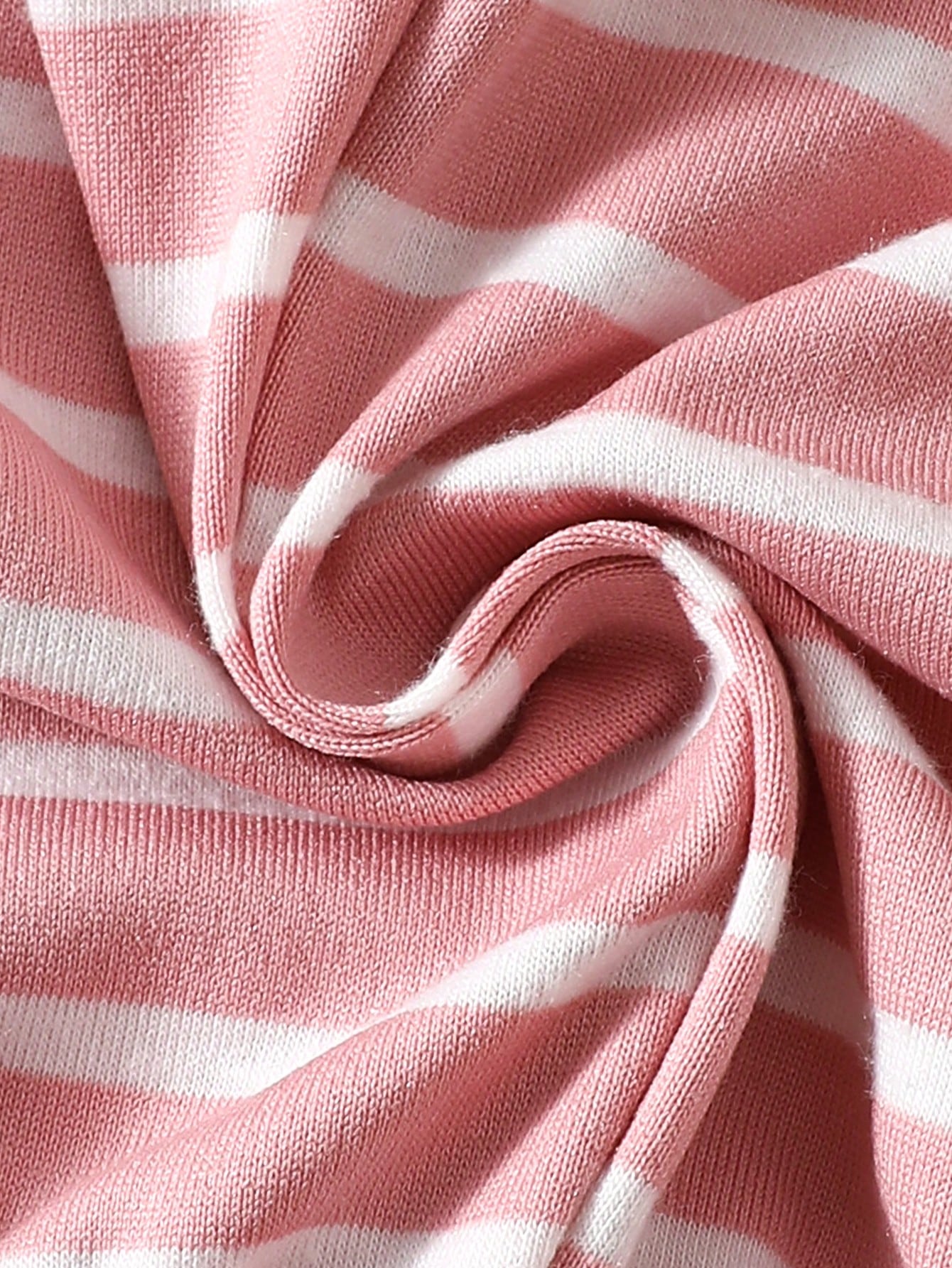 Baby Girls Heart Patch Striped Flutter Sleeve Romper - Blush | 21 C...