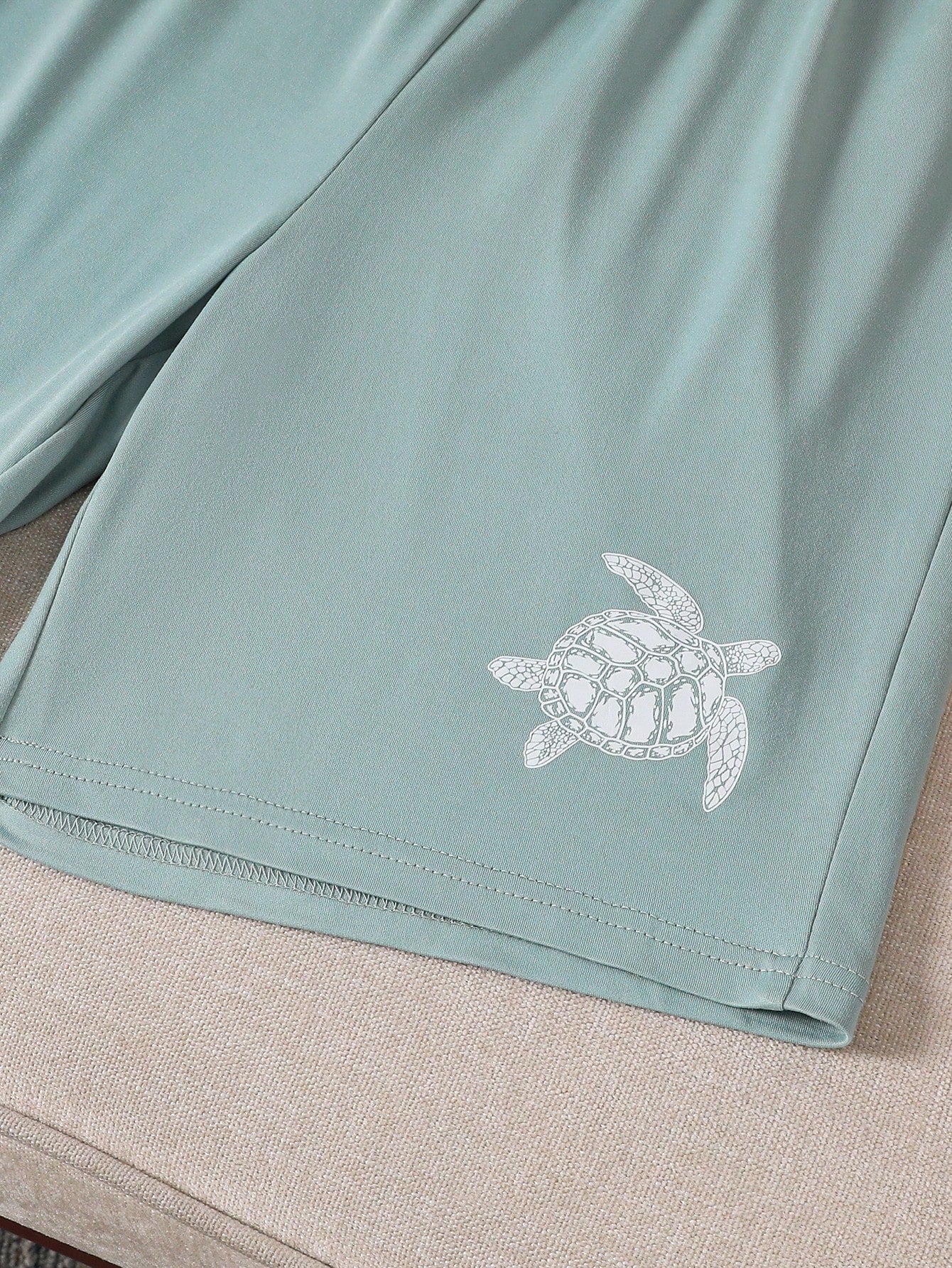 2pcs Boys Ocean Turtle Graphic Tee & Shorts Set - Sage | 21 Century...