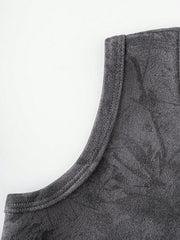 2pcs Little Boys NY Leaf Print Tank & Shorts Set - Graphite