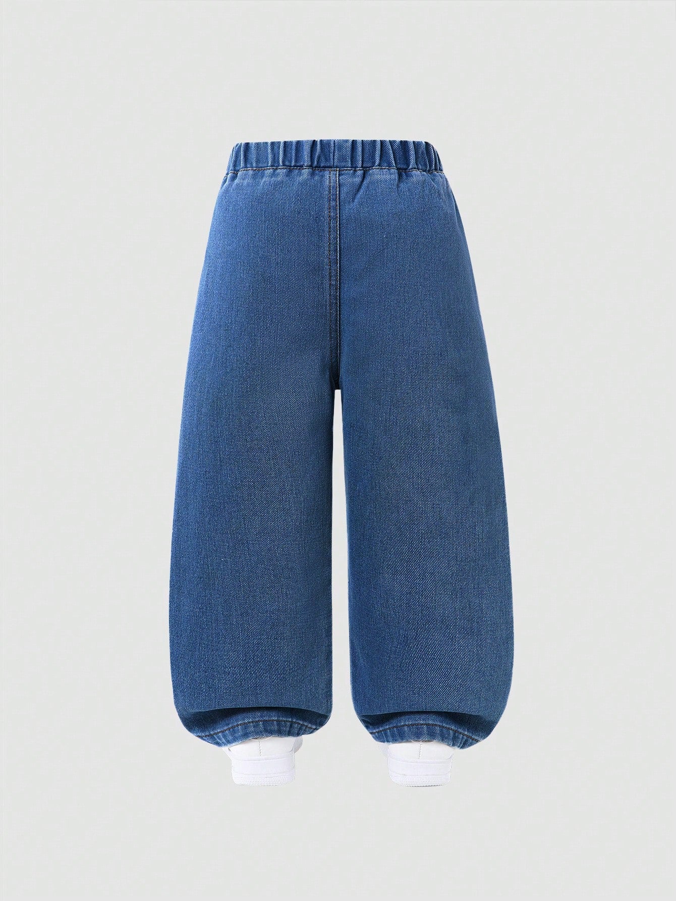 Little Girls Floral Embroidered Wide-Leg Denim Jeans - Cobalt | 21 ...