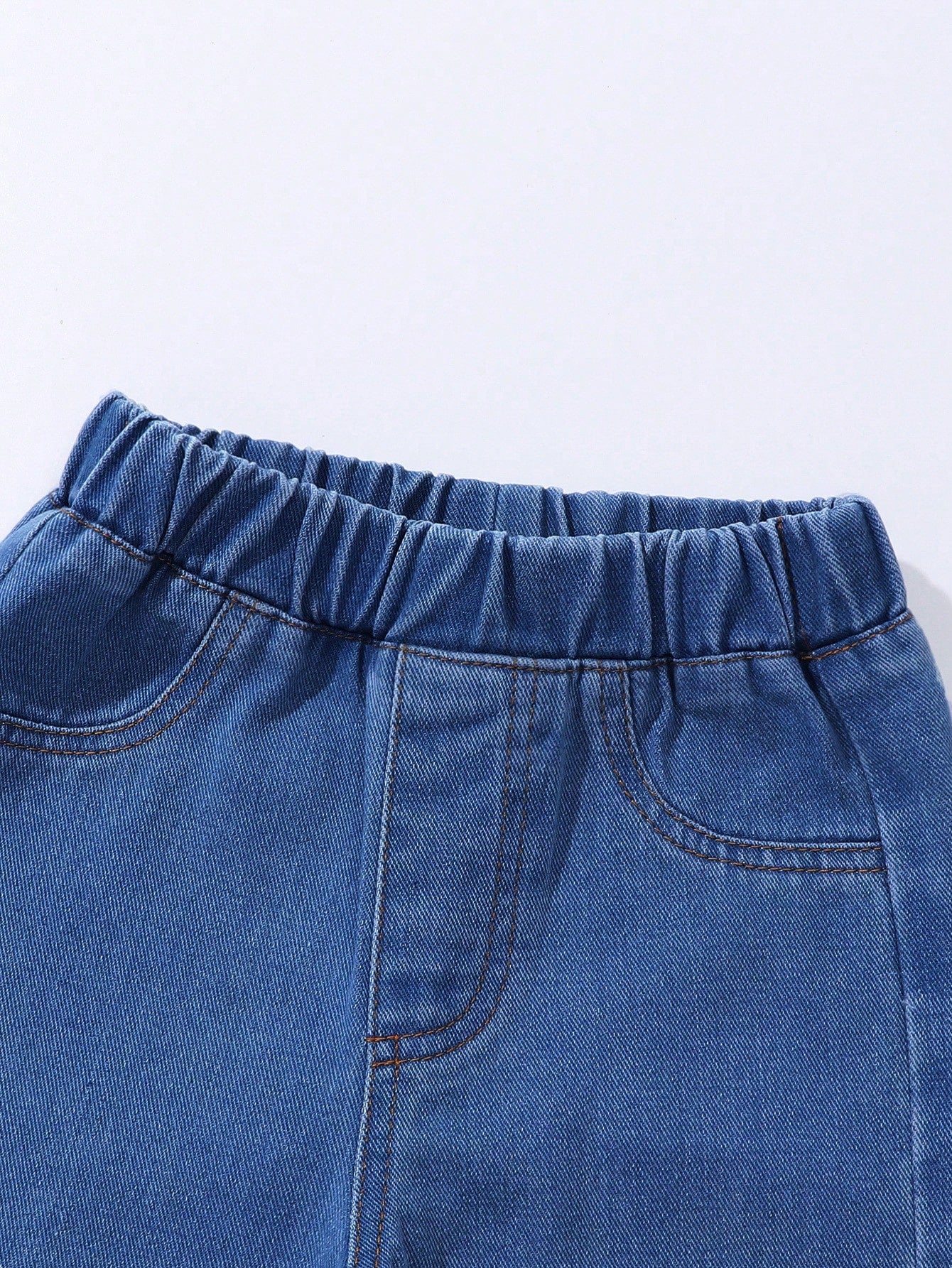 Little Girls Floral Embroidered Wide-Leg Denim Jeans - Cobalt | 21 ...
