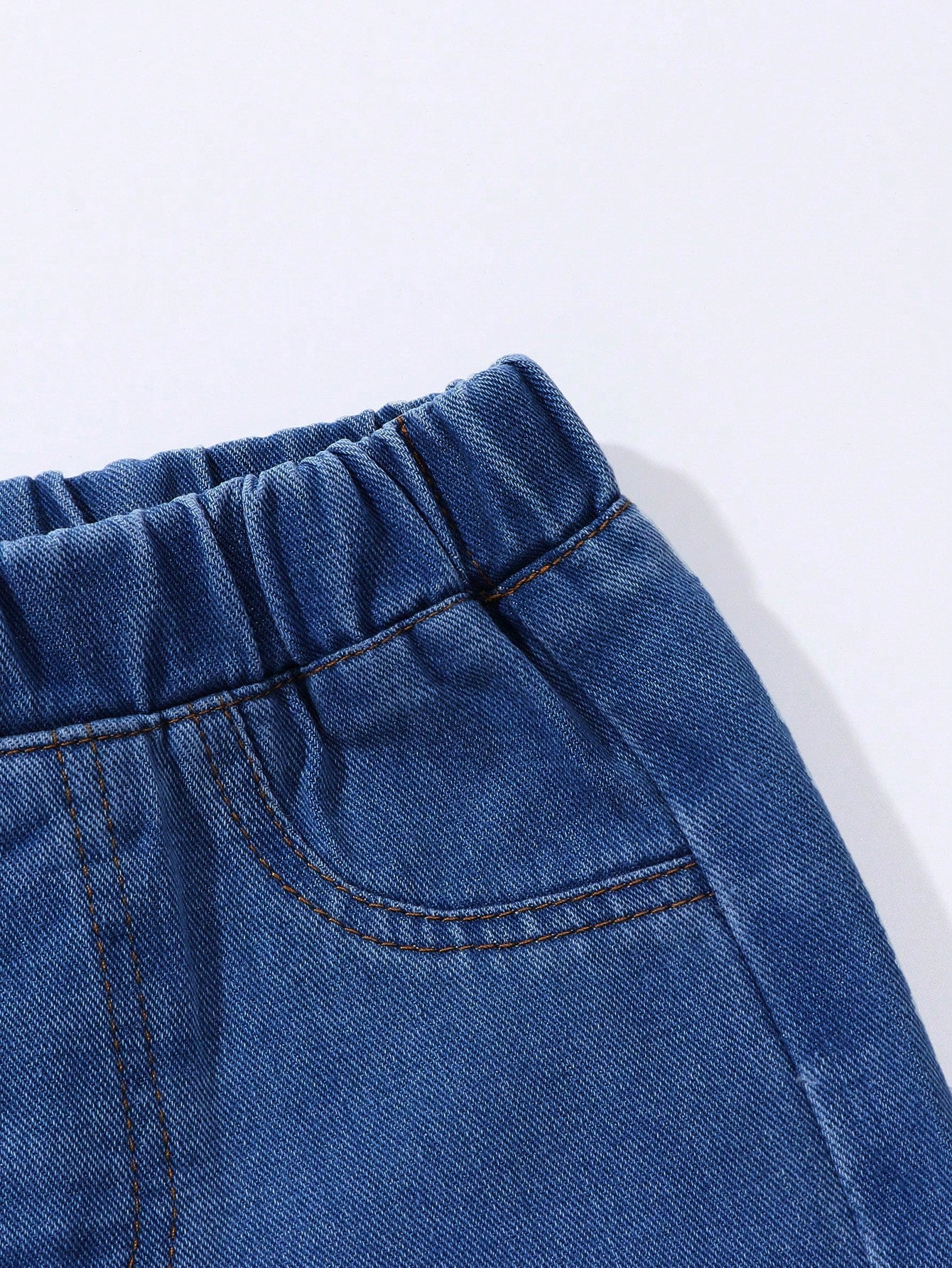 Little Girls Floral Embroidered Wide-Leg Denim Jeans - Cobalt | 21 ...