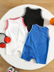 3pcs Boys Basketball Jersey Sleeveless Romper Set - Cobalt | 21 Cen...
