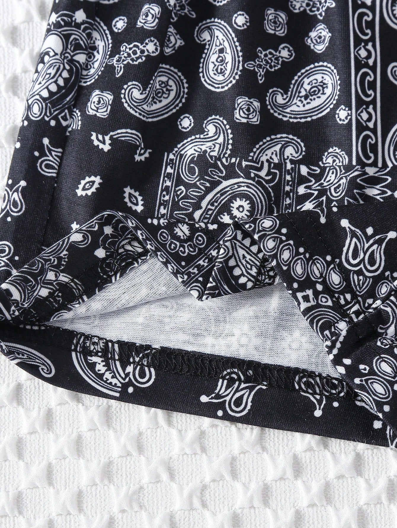 2pcs Girls Paisley Bandana Cami Top & Shorts Set - Onyx | 21 Centur...