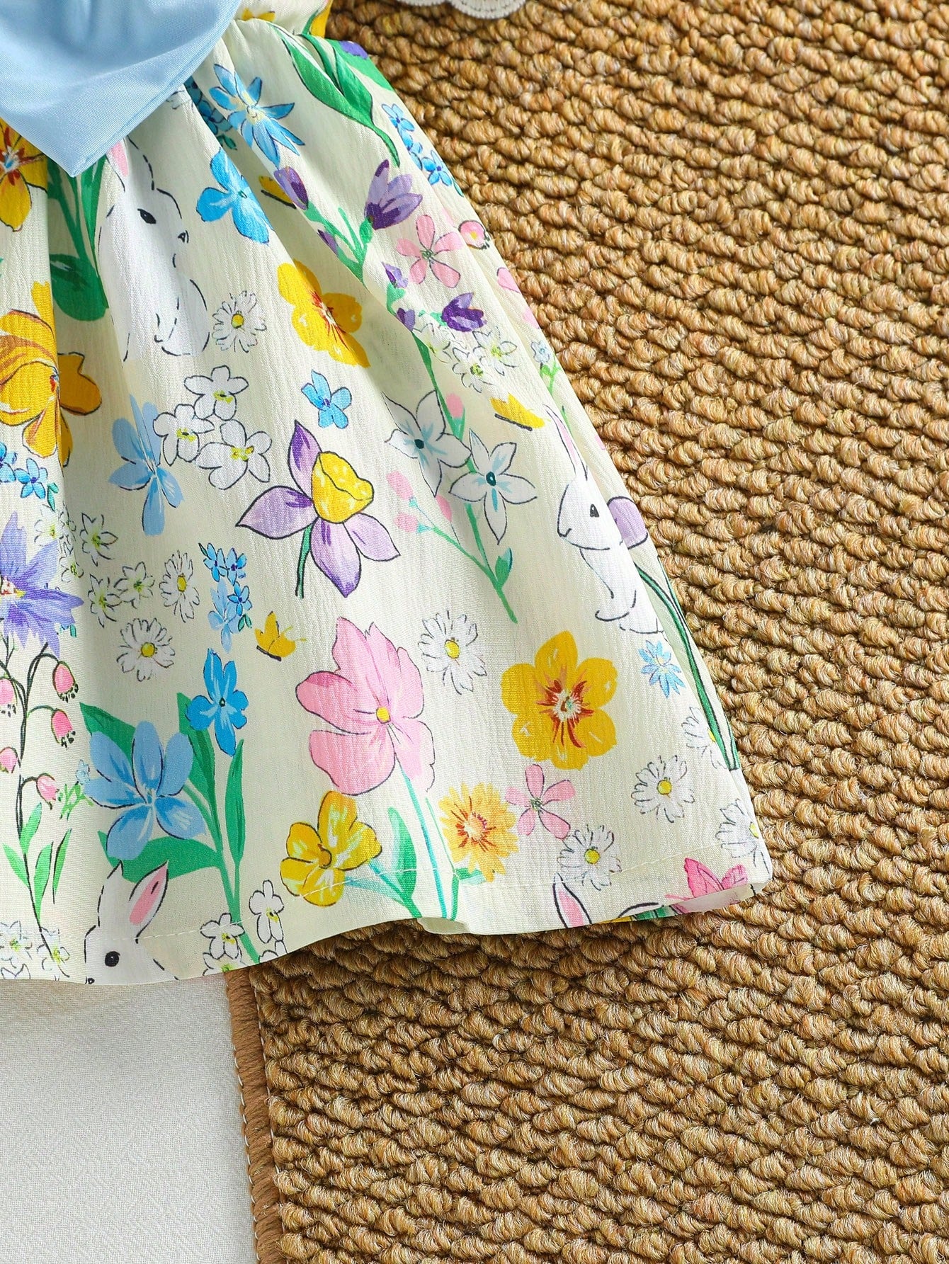 Girls Bunny Floral Print Oversized Bow Cami Dress - Isabelline | 21...