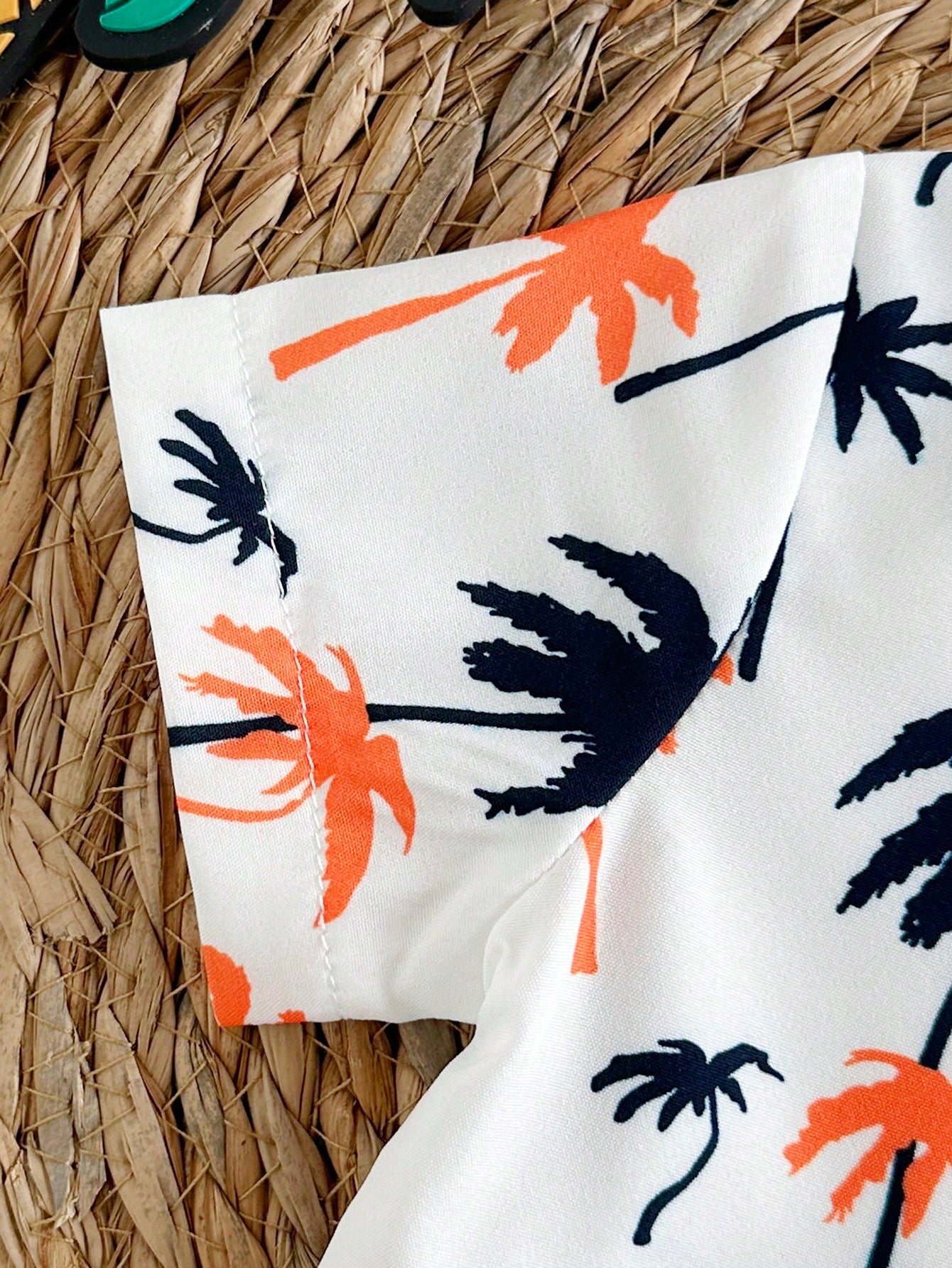 2pcs Baby Boys Palm Print Shirt & Shorts Set - Ivory | 21 Century Kids