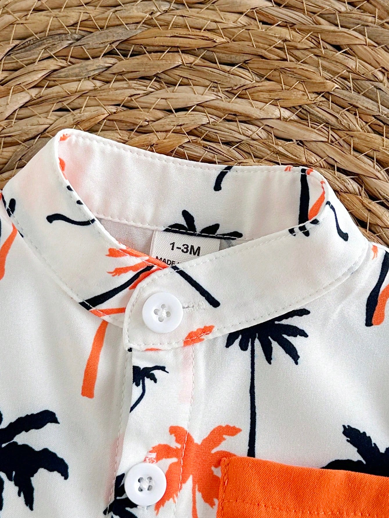 2pcs Baby Boys Palm Print Shirt & Shorts Set - Ivory | 21 Century Kids