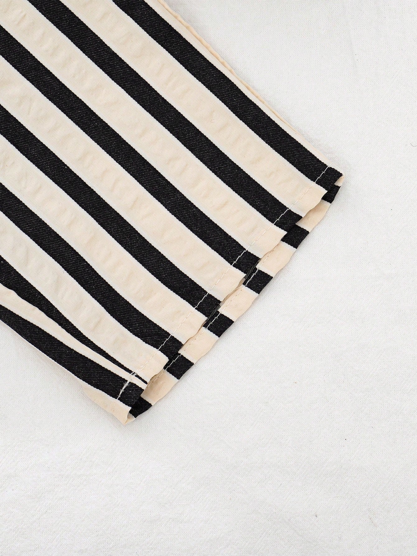 Boys Vertical Stripe Elasticated Waist Trousers - Ecru | 21 Century...