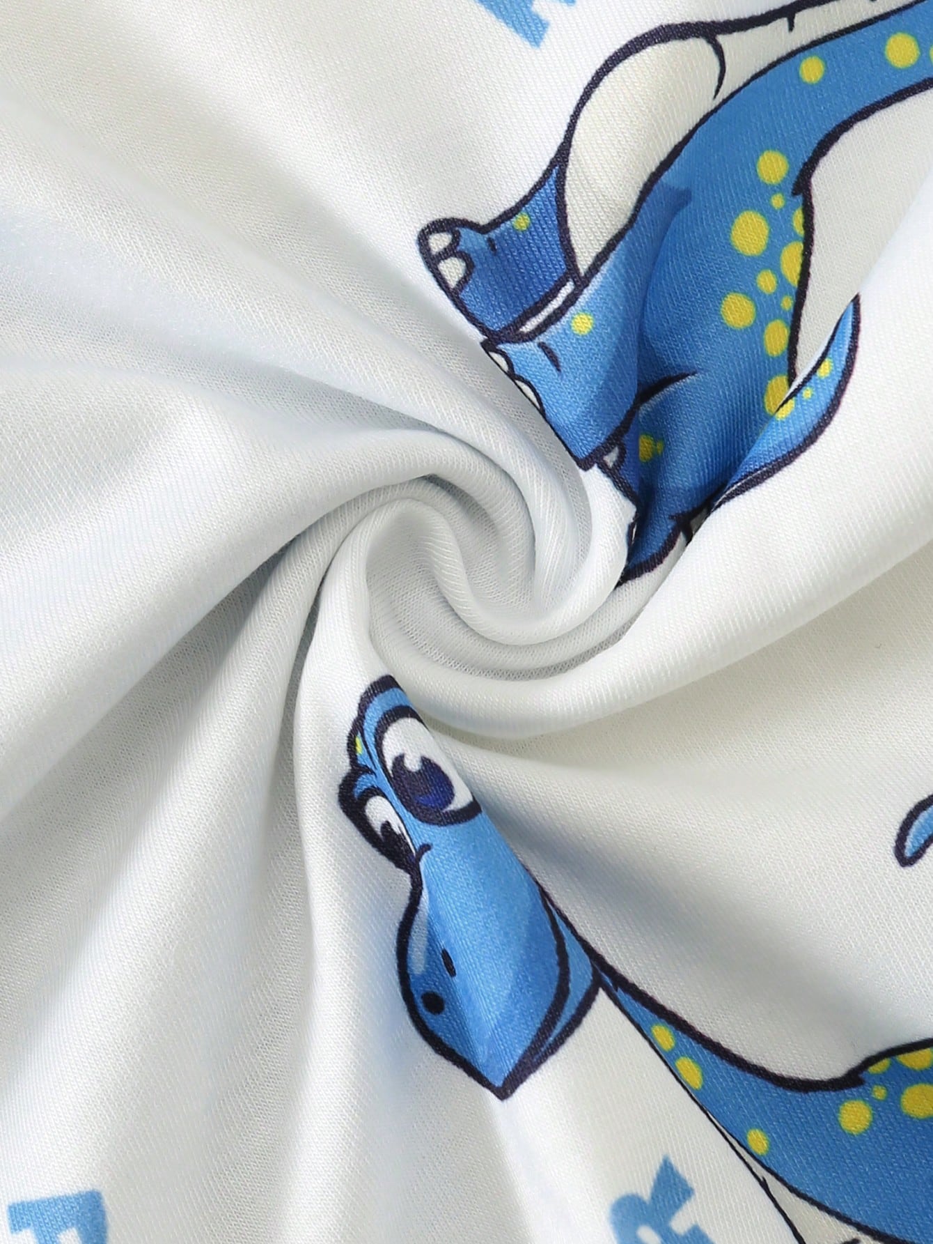 Unisex Dinosaur Print Short Sleeve Romper - Cerulean | 21 Century Kids