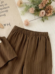2pcs Girls Crochet Flower Cami Top & Wide-Leg Pants Set - Wenge | 2...