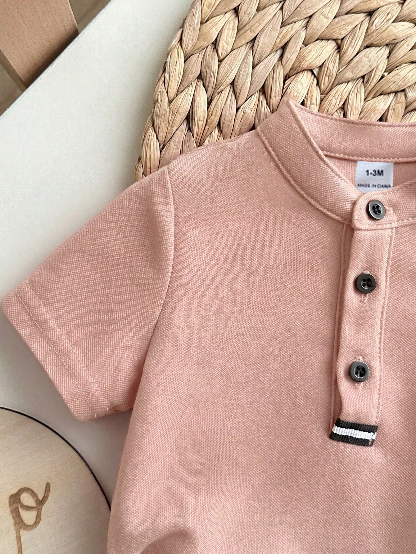 2pcs Baby Boys Polo Shirt & Belted Shorts Set - Blush | 21 Century ...