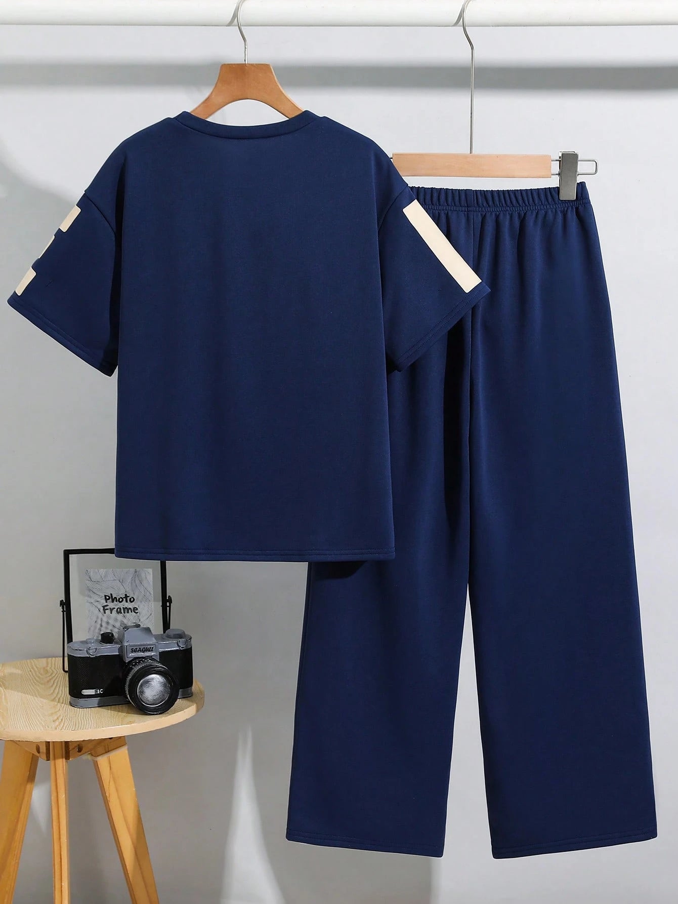 2pcs Big Boys BRAVE Letter Print T-Shirt & Pants Set - Midnight | 2...