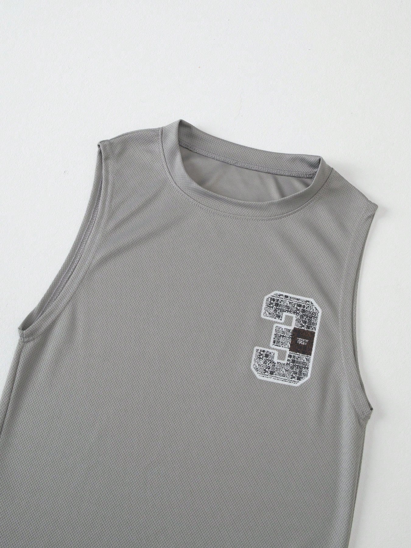 2pcs Big Boys Varsity Number Mesh Tank & Shorts Set - Slate | 21 Ce...