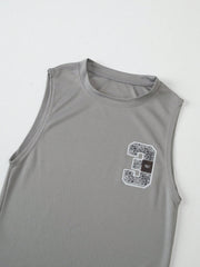 2pcs Big Boys Varsity Number Mesh Tank & Shorts Set - Slate | 21 Ce...