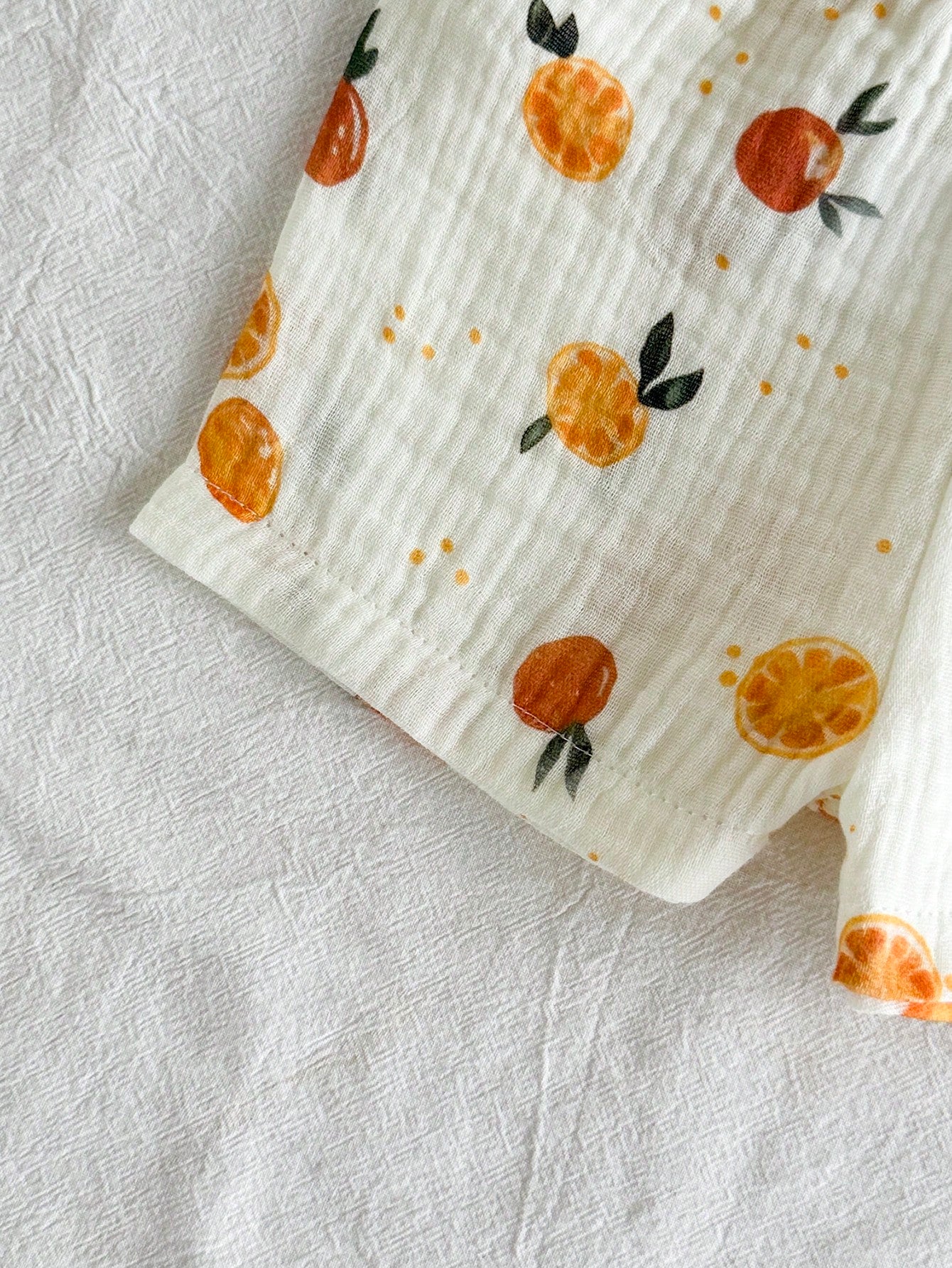 2pcs Baby Boys Citrus Print Shirt & Shorts Set - Ivory | 21 Century...