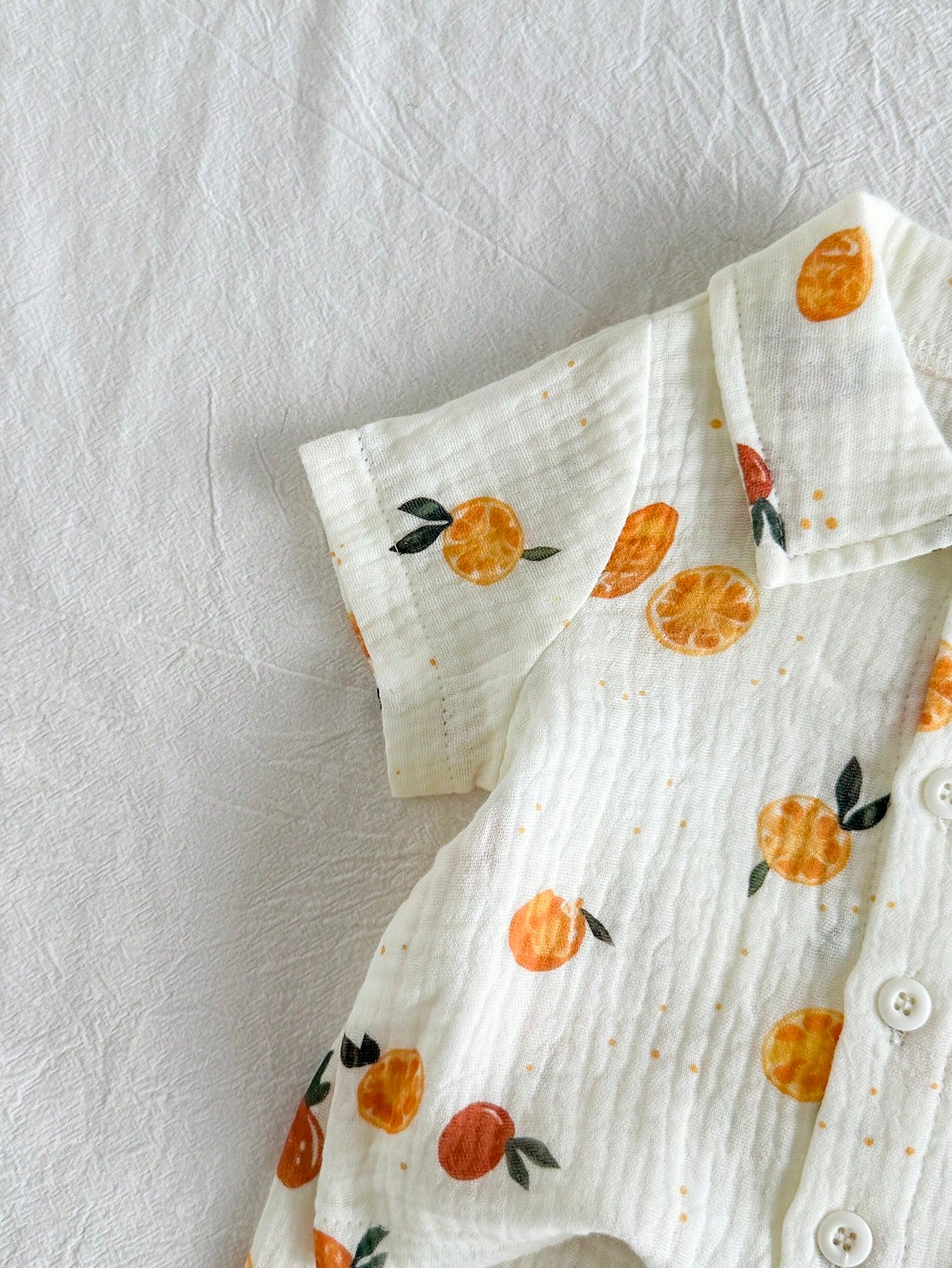 2pcs Baby Boys Citrus Print Shirt & Shorts Set - Ivory | 21 Century...