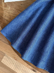 Little Girls Square Neck Ruffle Back-Bow A-Line Dress - Indigo | 21...