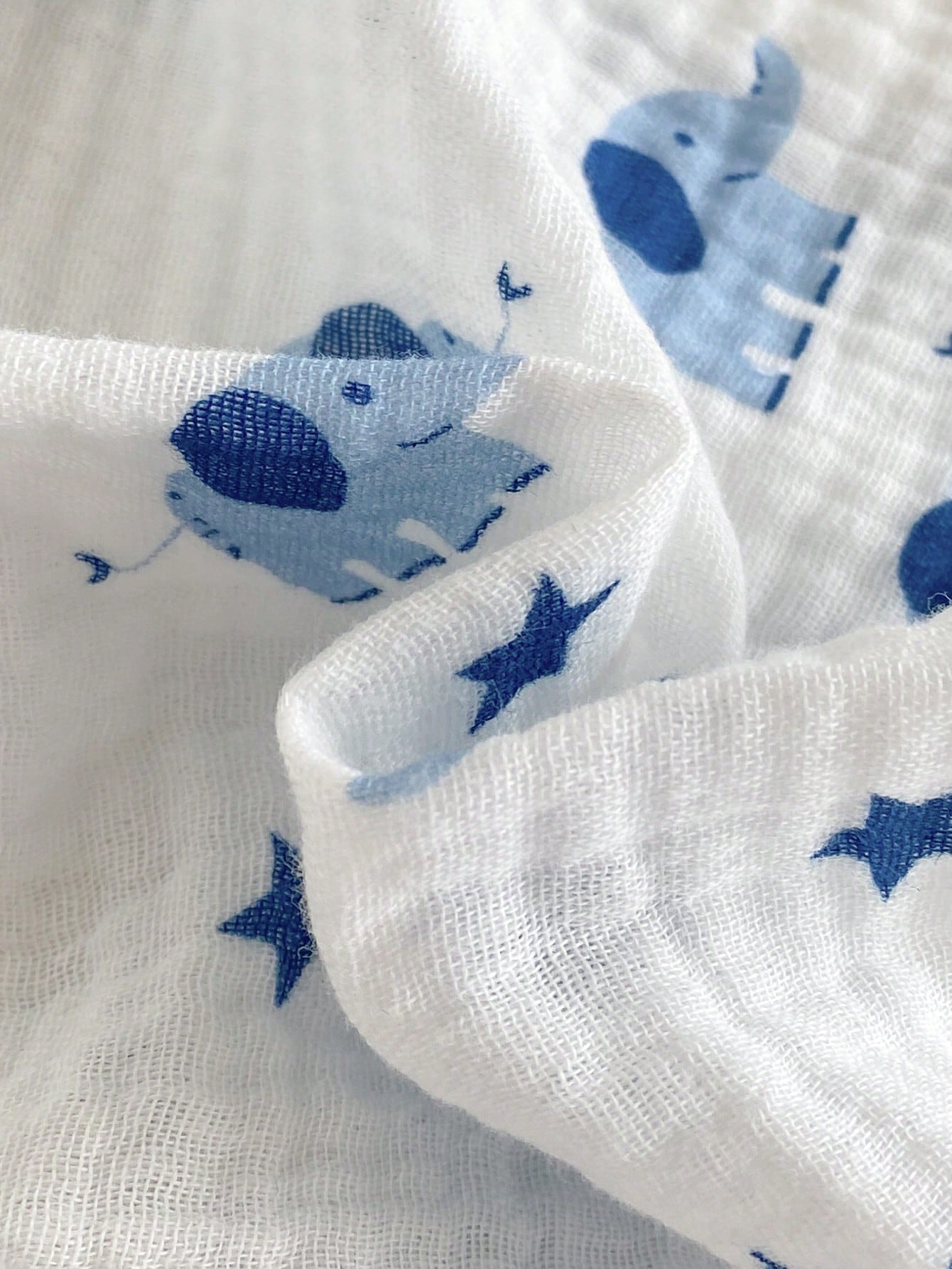 2pcs Boys Elephant Print Muslin Shirt & Shorts Set - Ivory | 21 Cen...