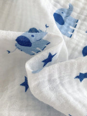 2pcs Boys Elephant Print Muslin Shirt & Shorts Set - Ivory | 21 Cen...