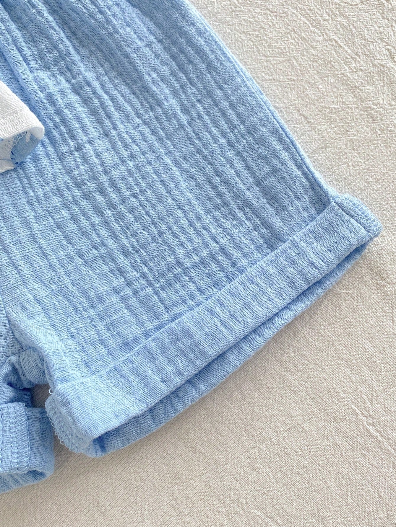 2pcs Boys Elephant Print Muslin Shirt & Shorts Set - Ivory | 21 Cen...