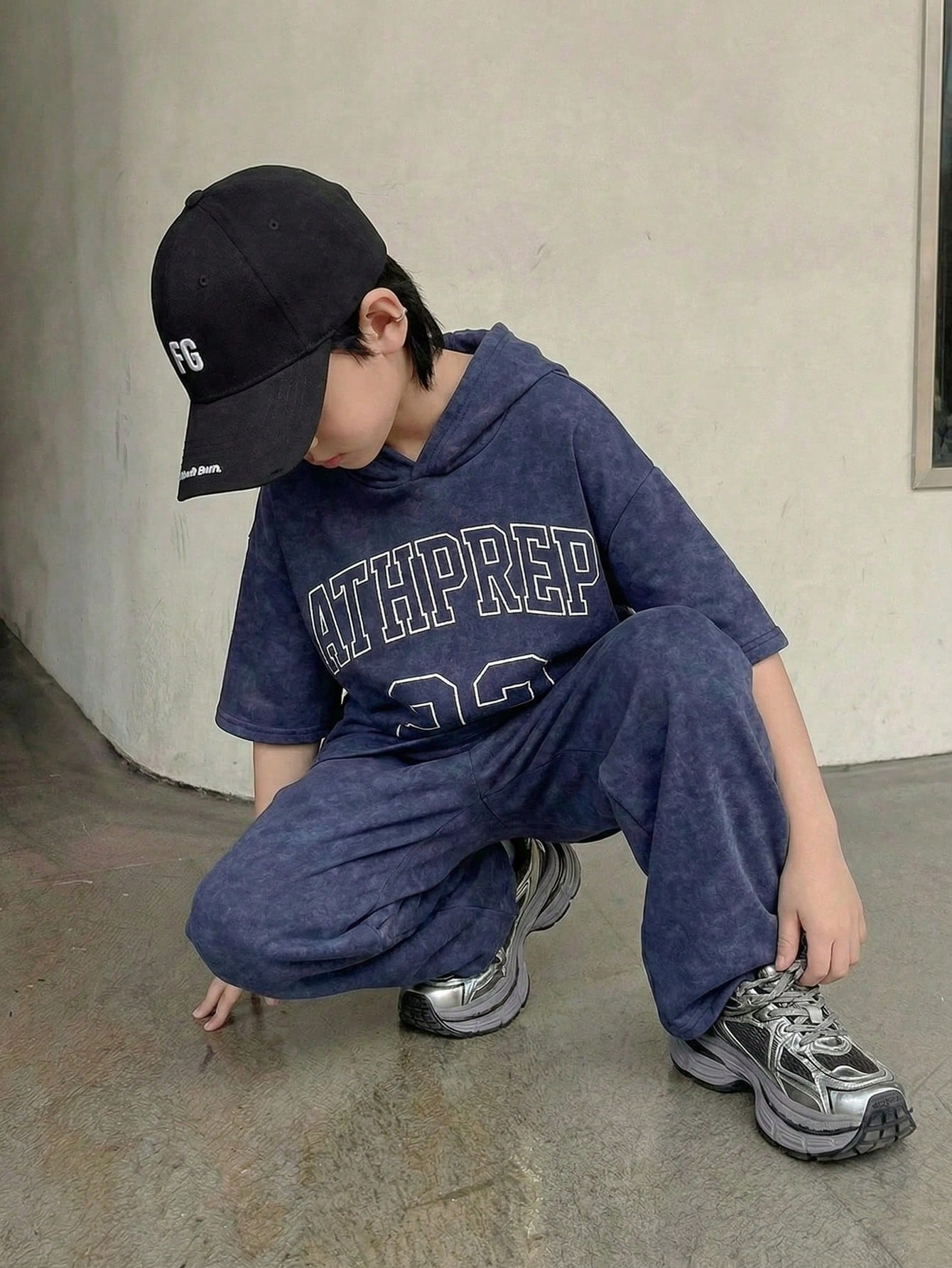 2pcs Big Boys Collegiate Graphic Hoodie Tee & Sweatpants Set - Indi...