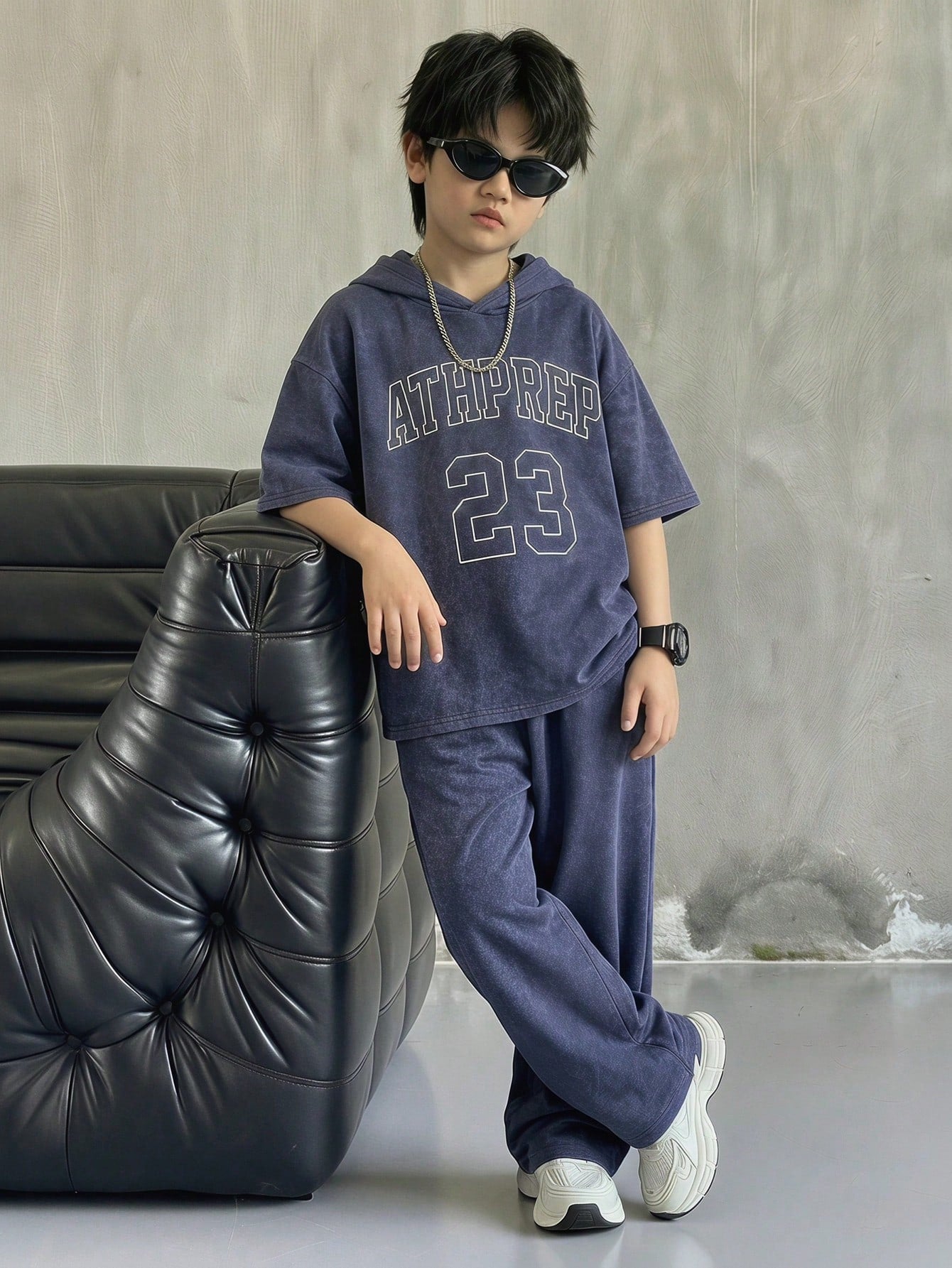 2pcs Big Boys Collegiate Graphic Hoodie Tee & Sweatpants Set - Indi...