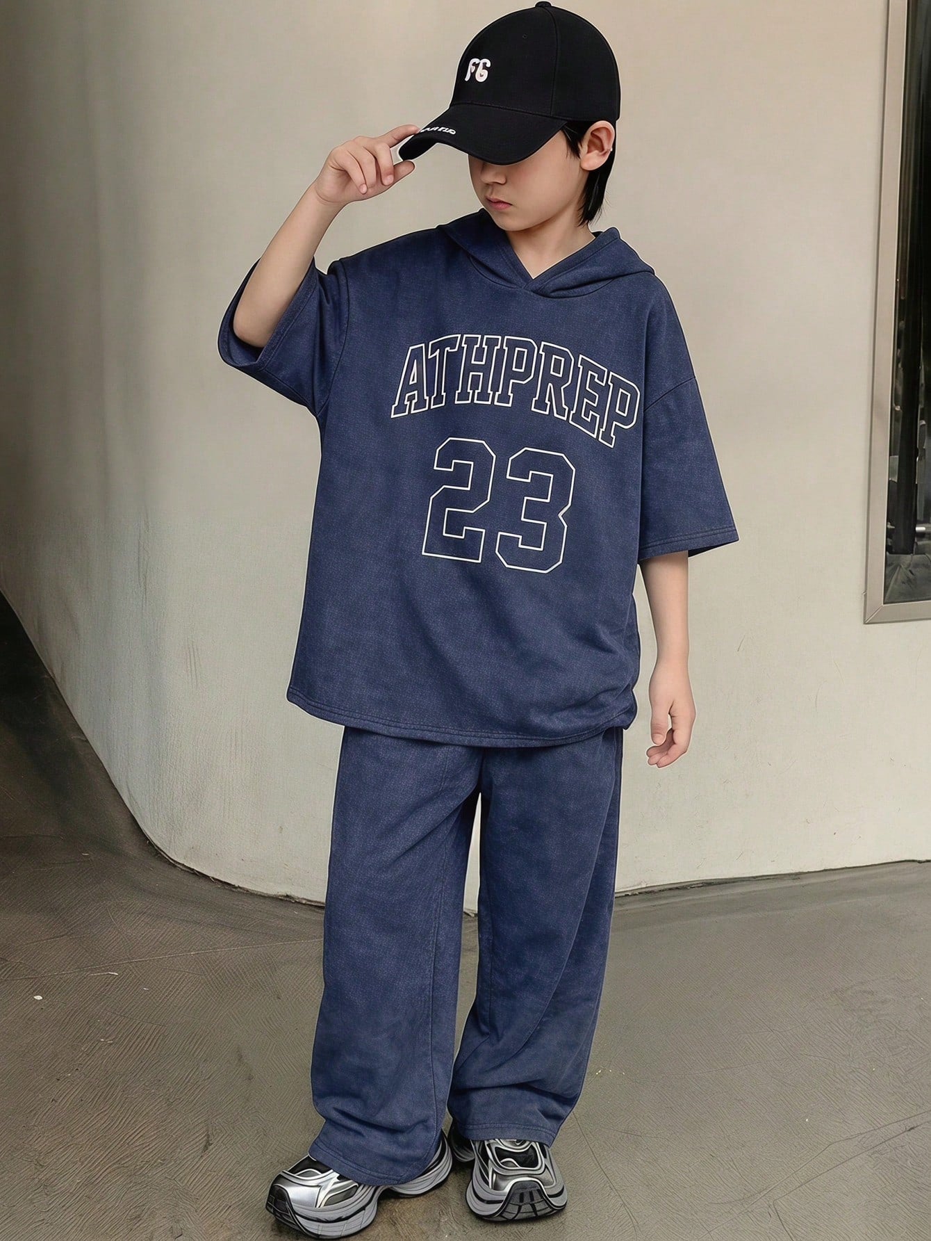 2pcs Big Boys Collegiate Graphic Hoodie Tee & Sweatpants Set - Indi...