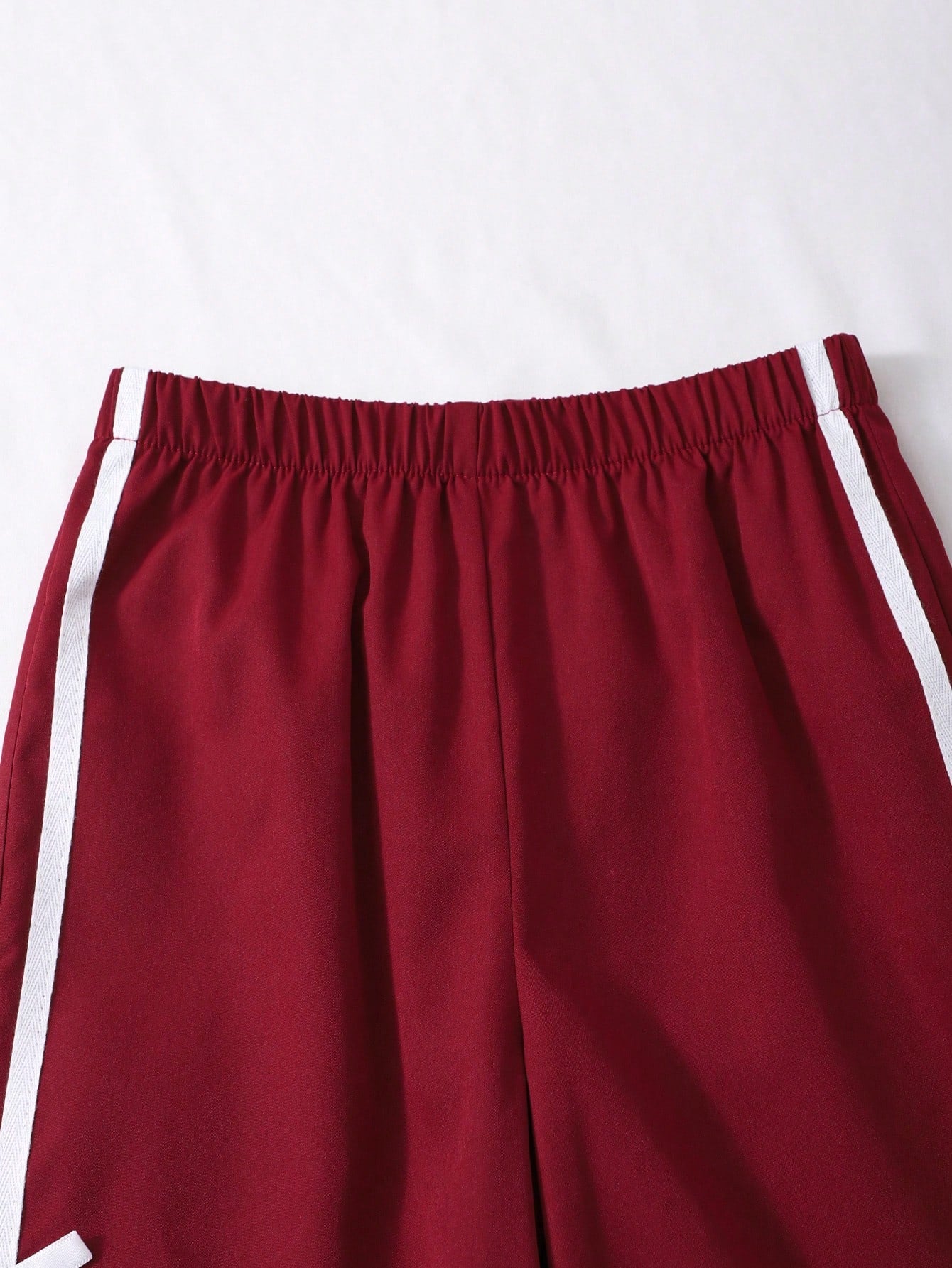 2pcs Big Girls Jewel Bow Tee & Ribbon Wide-Leg Pants Set - Crimson ...