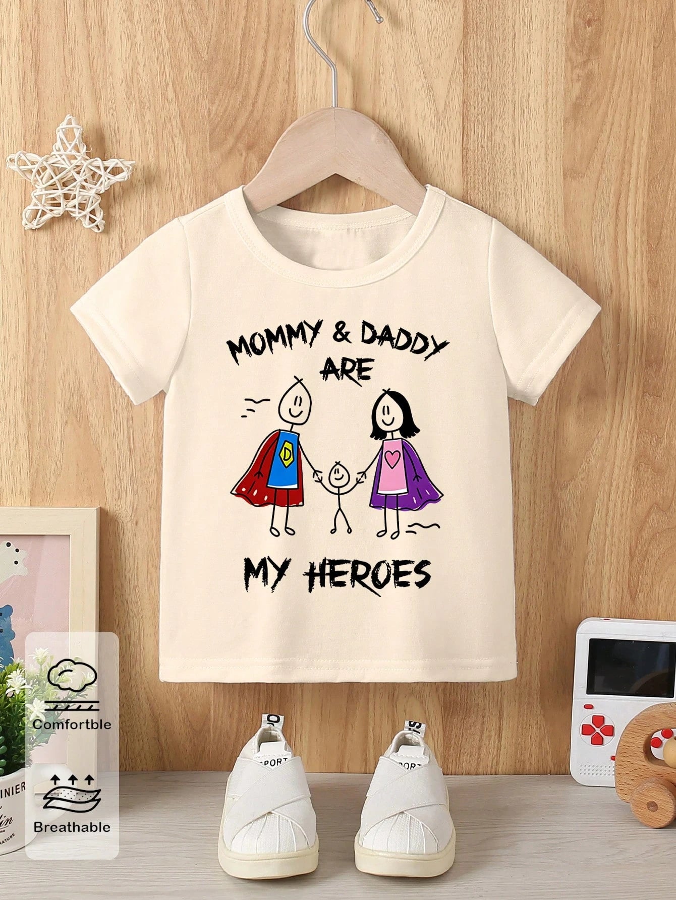 Boys Superhero Family Graphic Short Sleeve Tee - Ecru | 21 Century ...