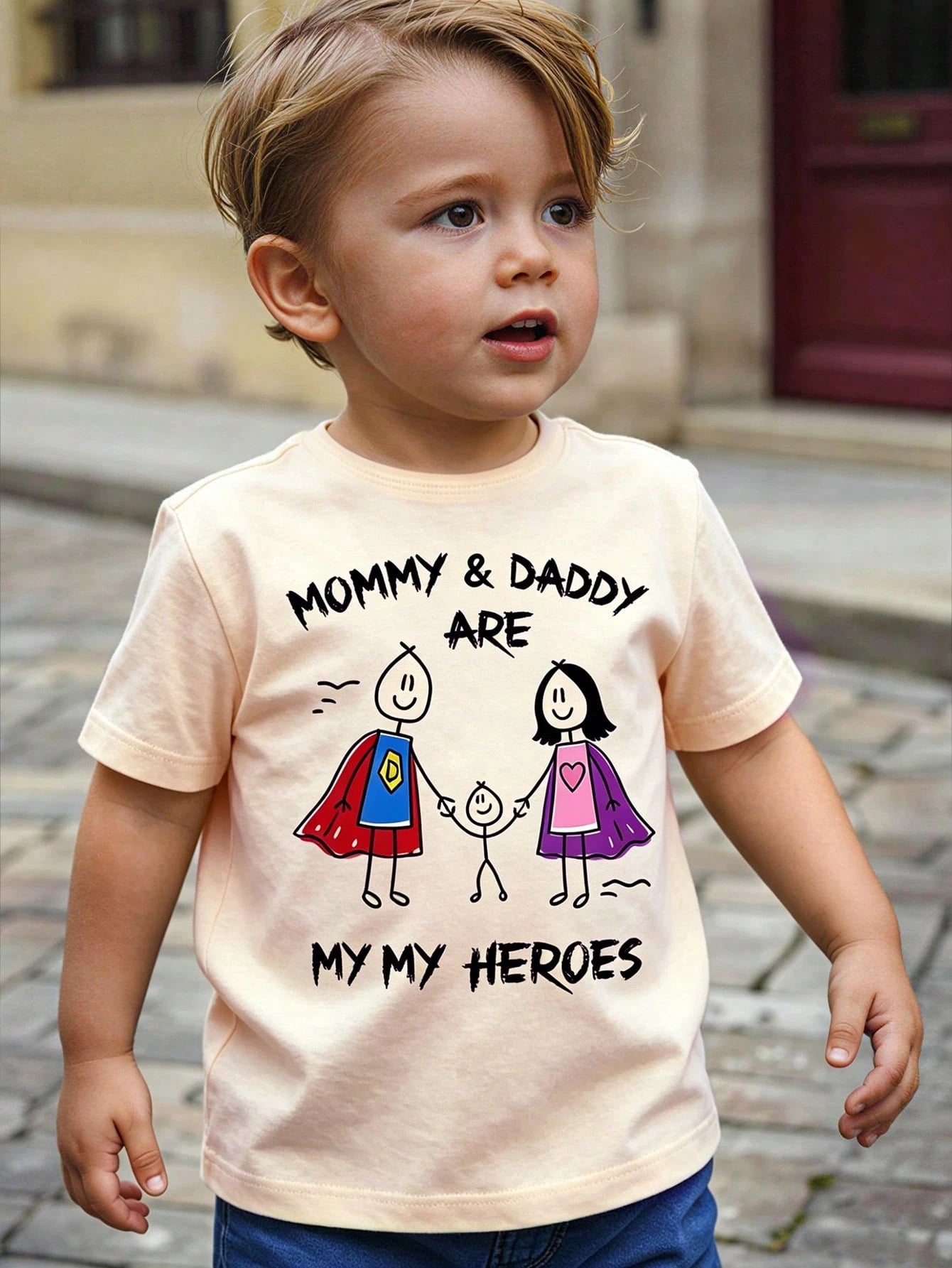 Boys Superhero Family Graphic Short Sleeve Tee - Ecru | 21 Century ...
