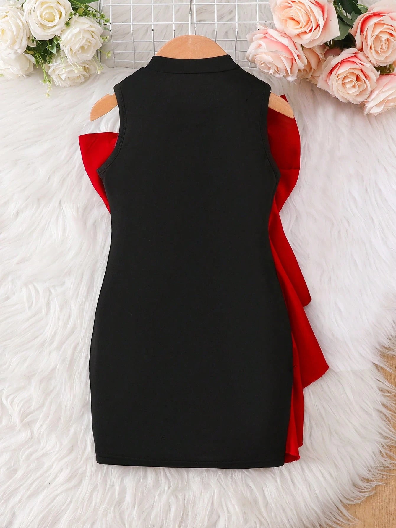 Girls Bow Detail Sleeveless Mini Dress - Onyx | 21 Century Kids