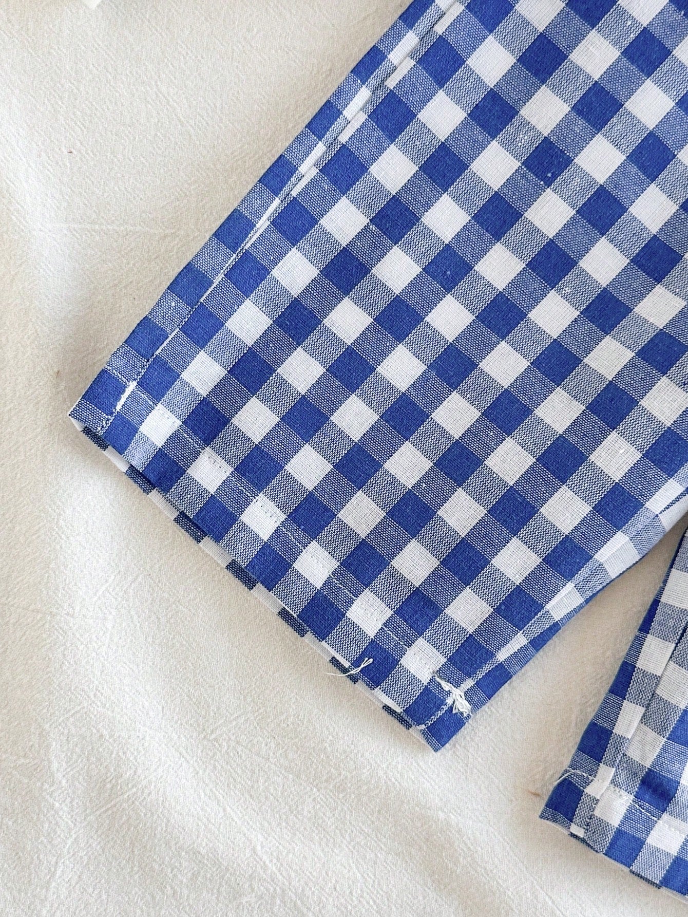 2pcs Boys Mama's Boy Tee & Gingham Pants Set - Cobalt | 21 Century ...