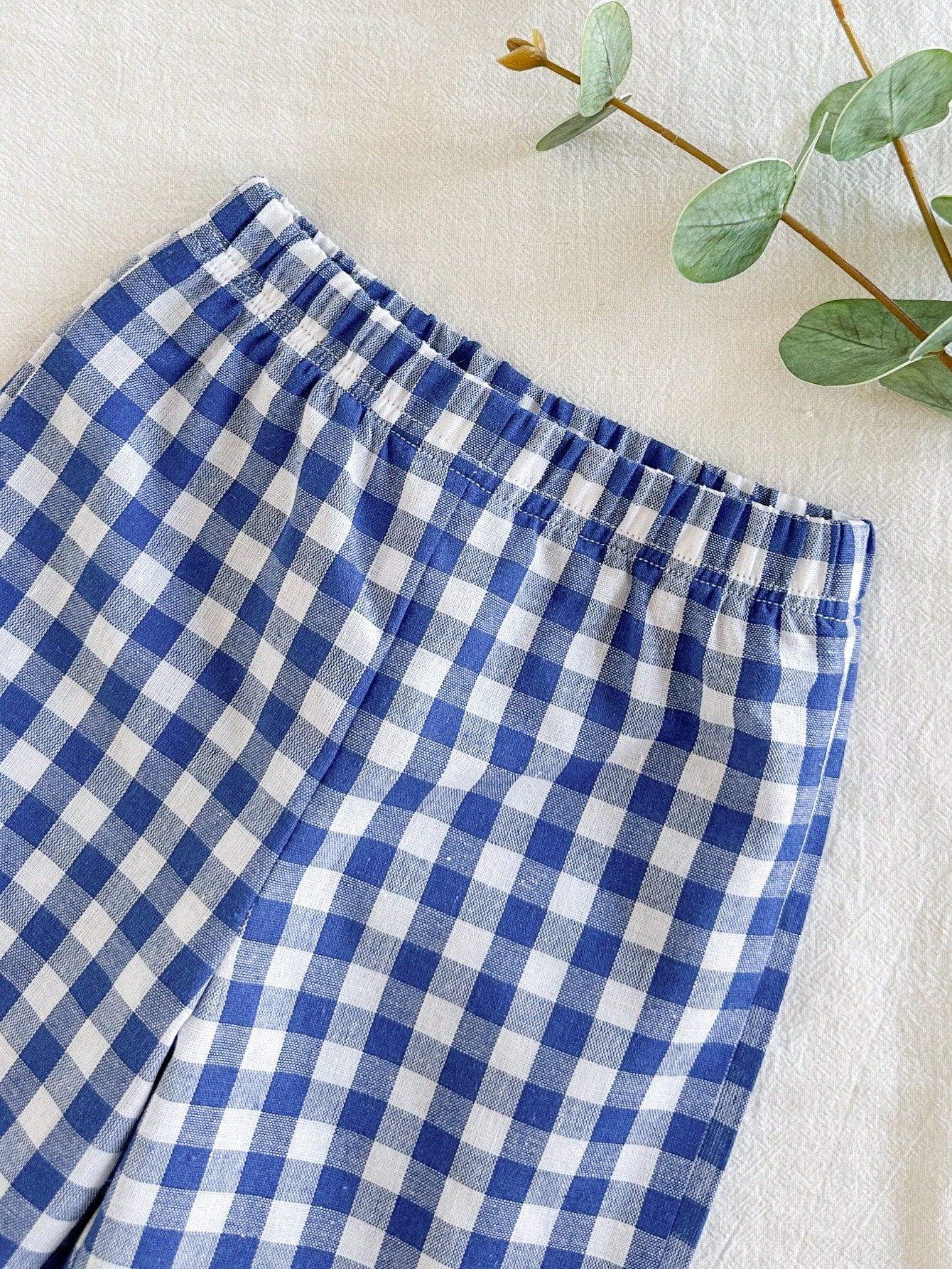 2pcs Boys Mama's Boy Tee & Gingham Pants Set - Cobalt | 21 Century ...