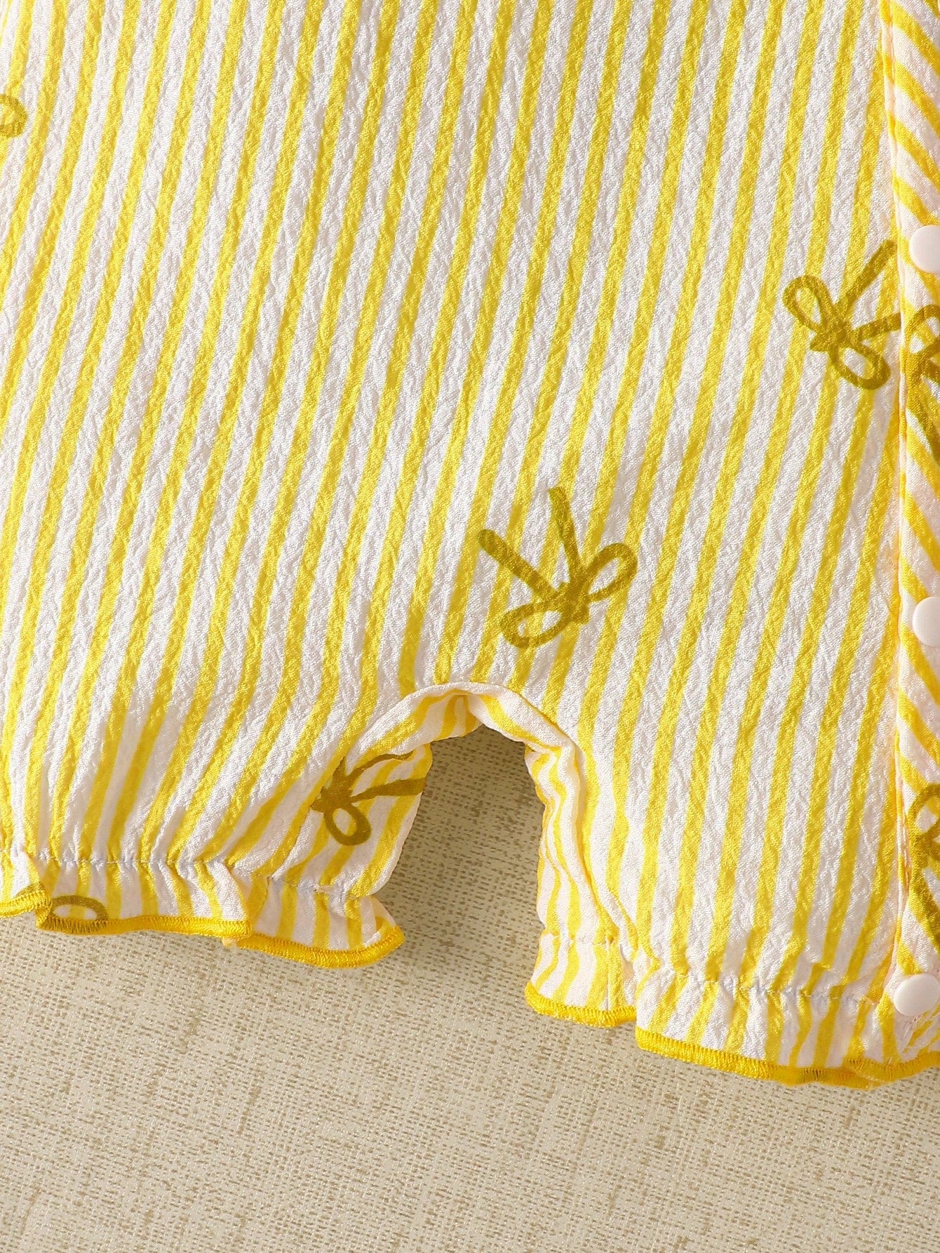4pcs Baby Girls Bow Striped Seersucker Romper Set - Buttercup | 21 ...