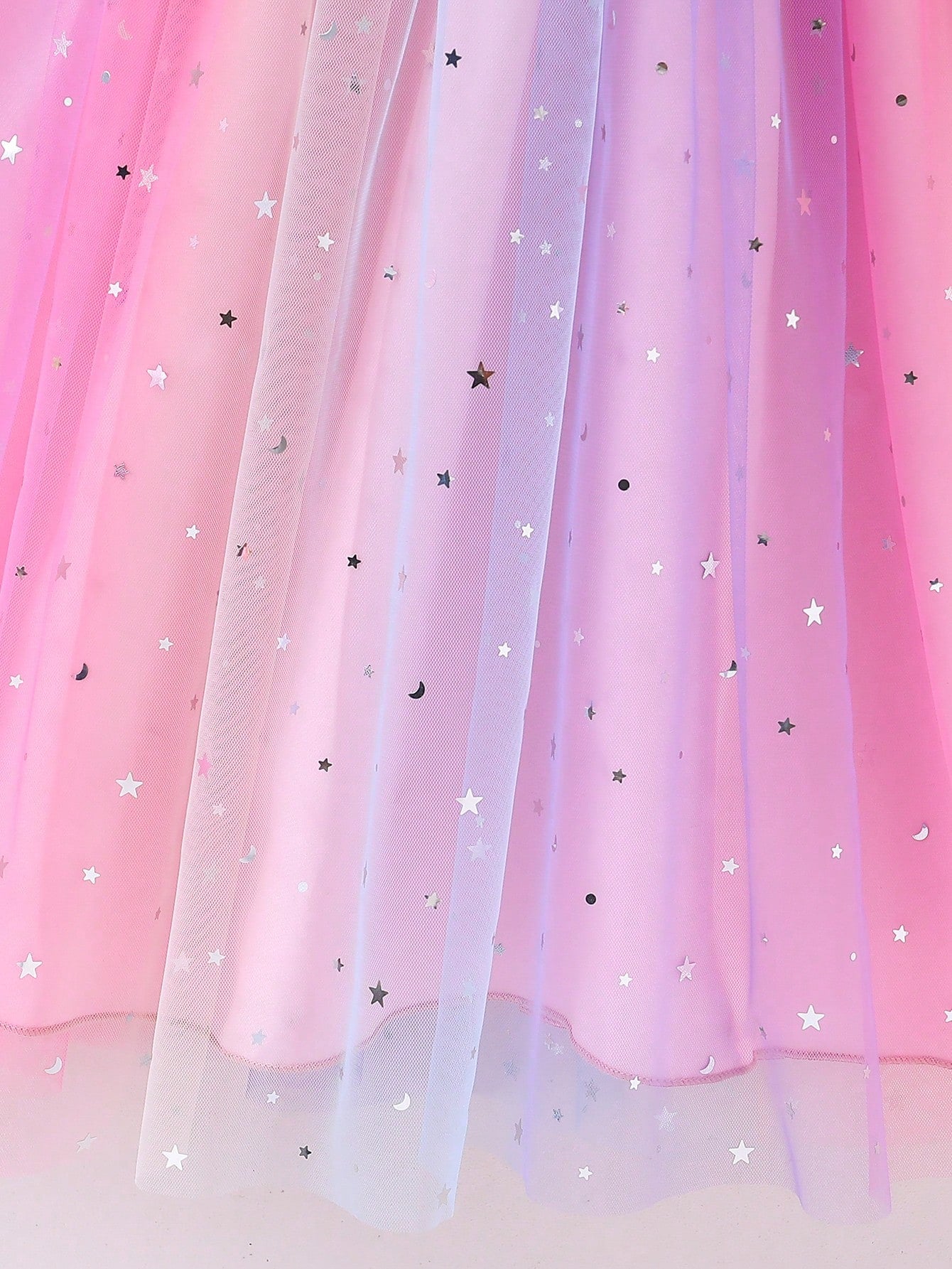 Girls Ribbed Bodice Star Tulle Bow Party Dress - Blush | 21 Century...