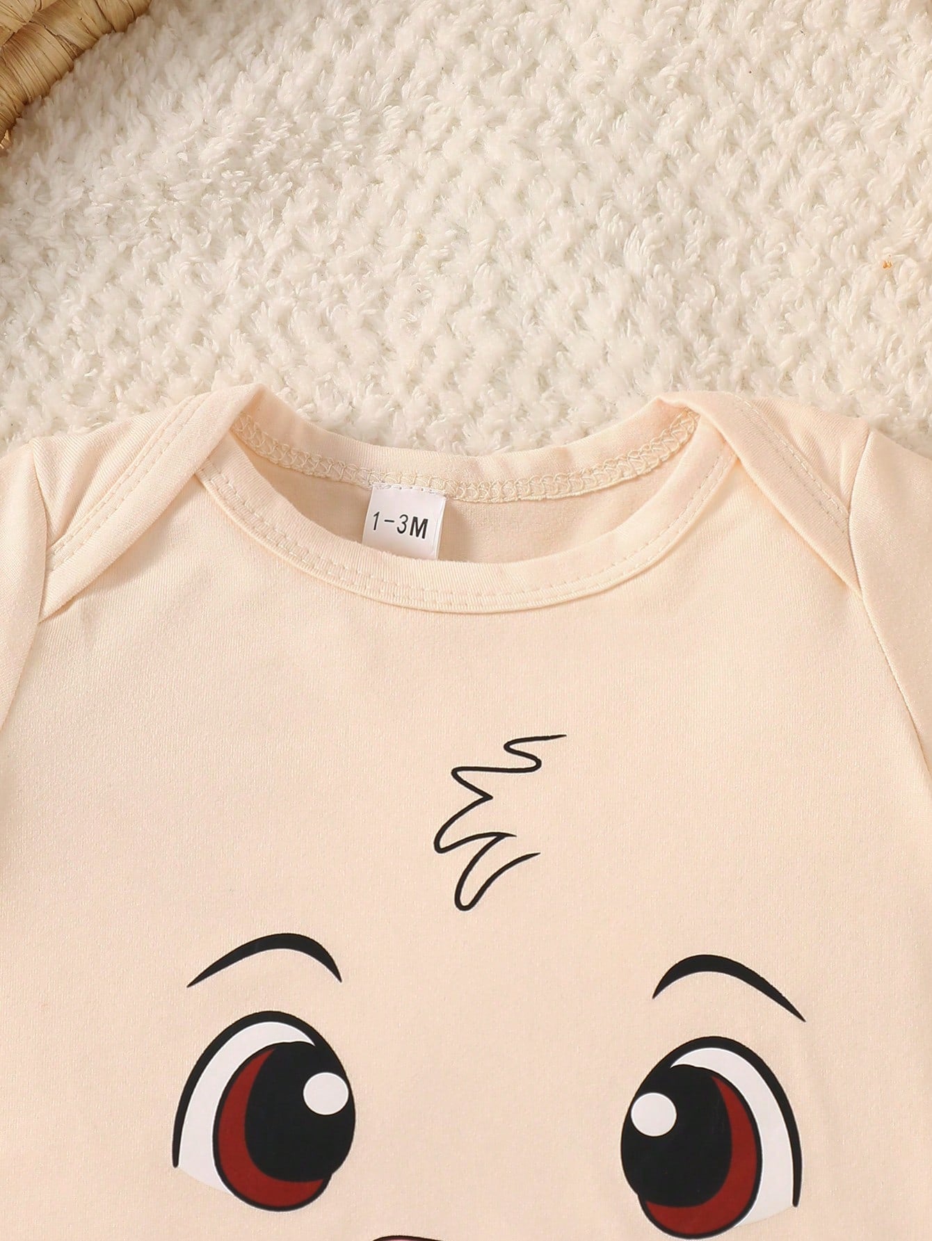 2pcs Baby Boys Lion Print Bodysuit & Shorts Set - Champagne | 21 Ce...