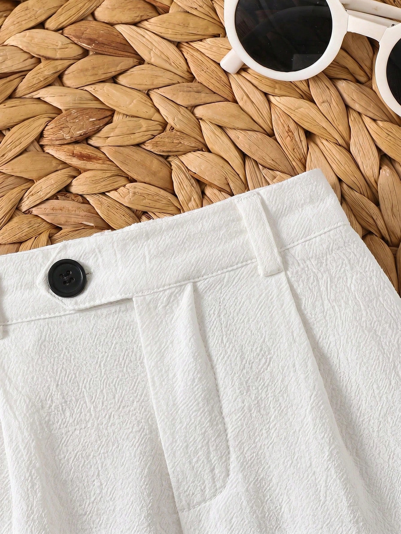 Boys Pleated Tapered Trousers with Cuffed Hem - Ivory | 21 Century ...