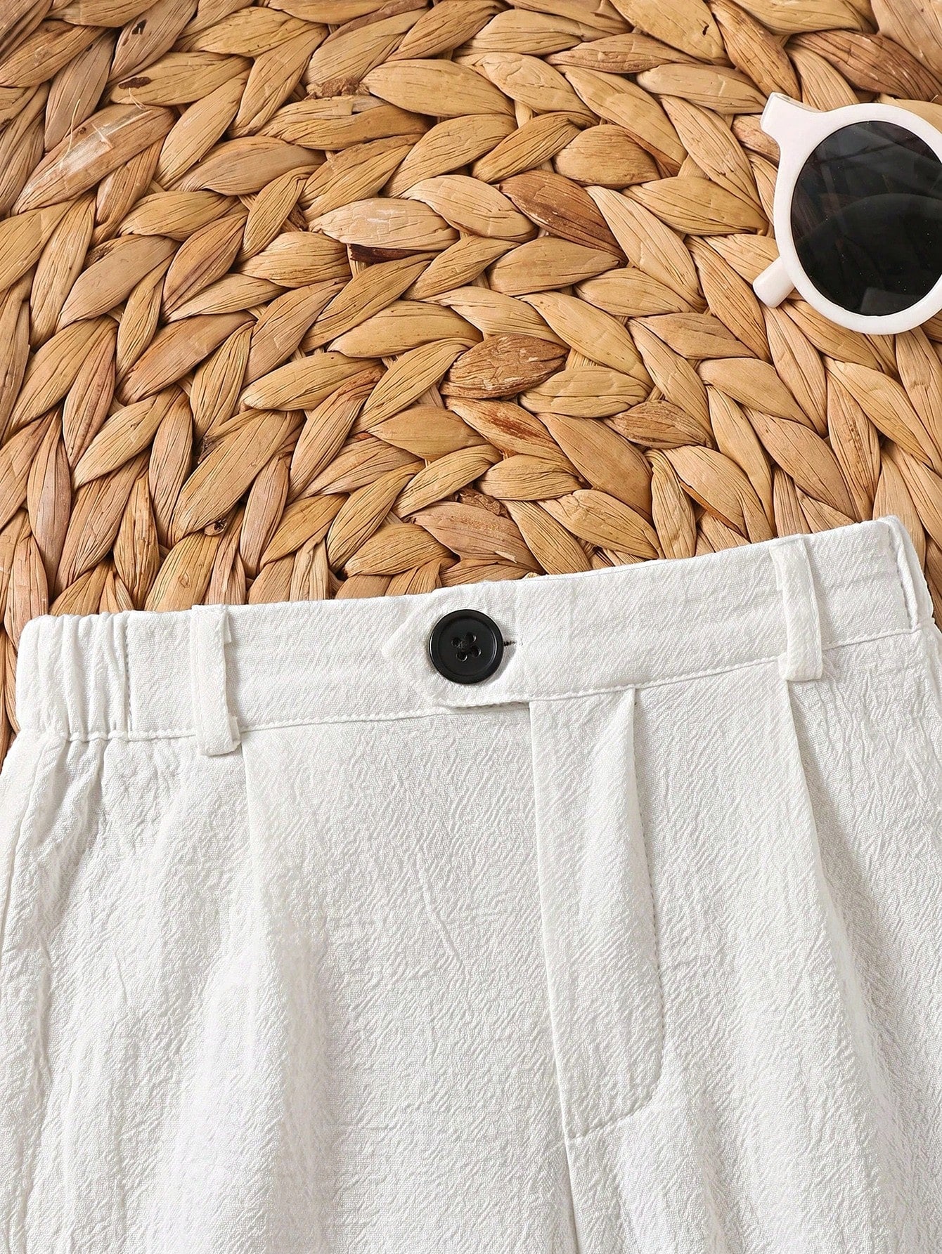 Boys Pleated Tapered Trousers with Cuffed Hem - Ivory | 21 Century ...