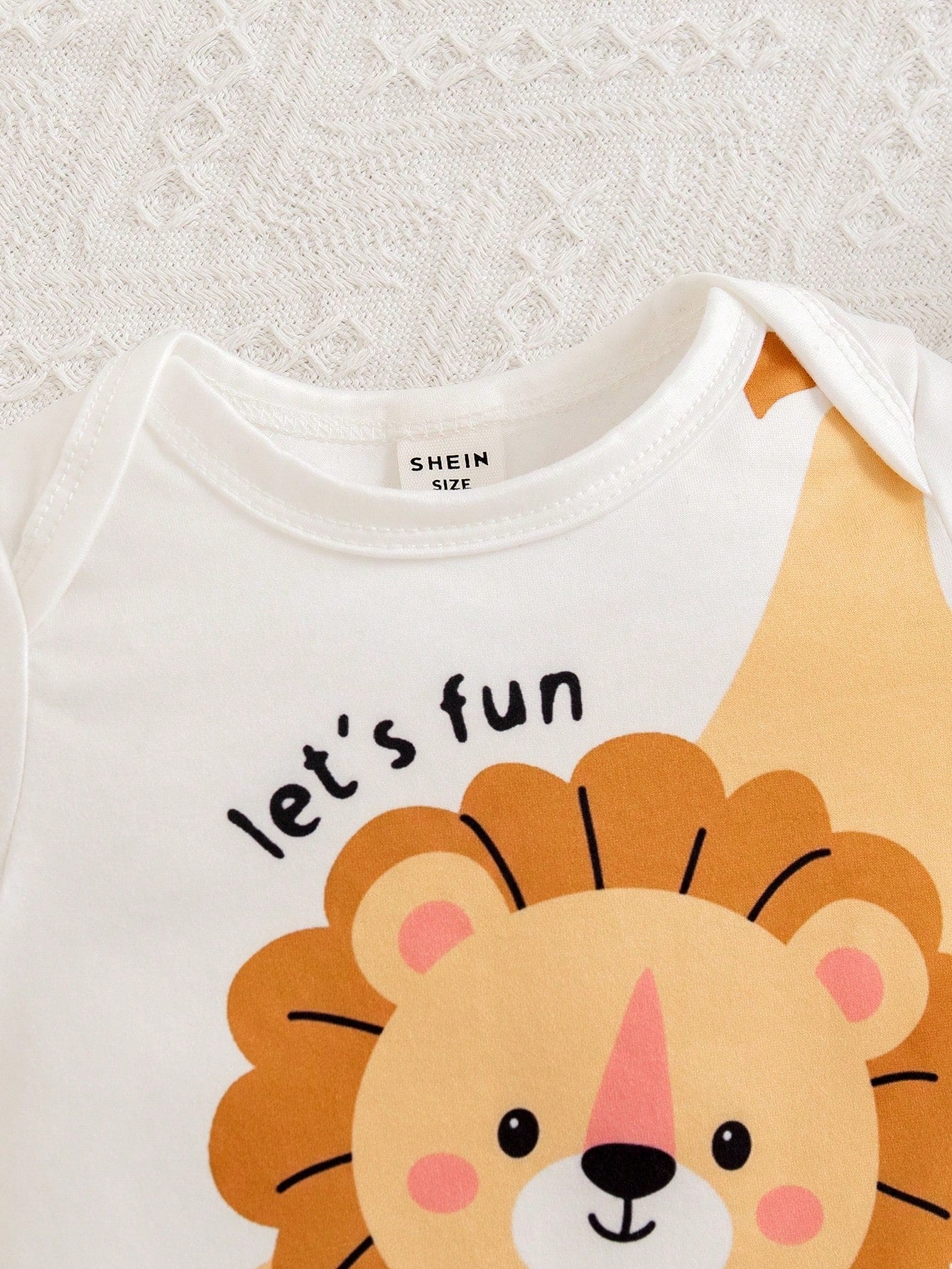 2pcs Baby Boys Lion Print Bodysuit & Shorts Set - Ochre | 21 Centur...