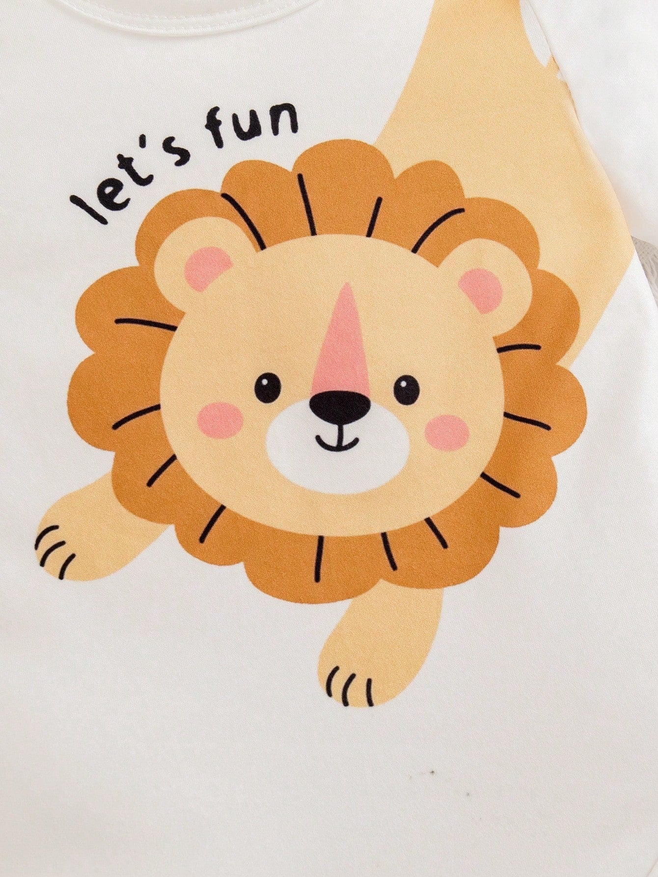 2pcs Baby Boys Lion Print Bodysuit & Shorts Set - Ochre | 21 Centur...