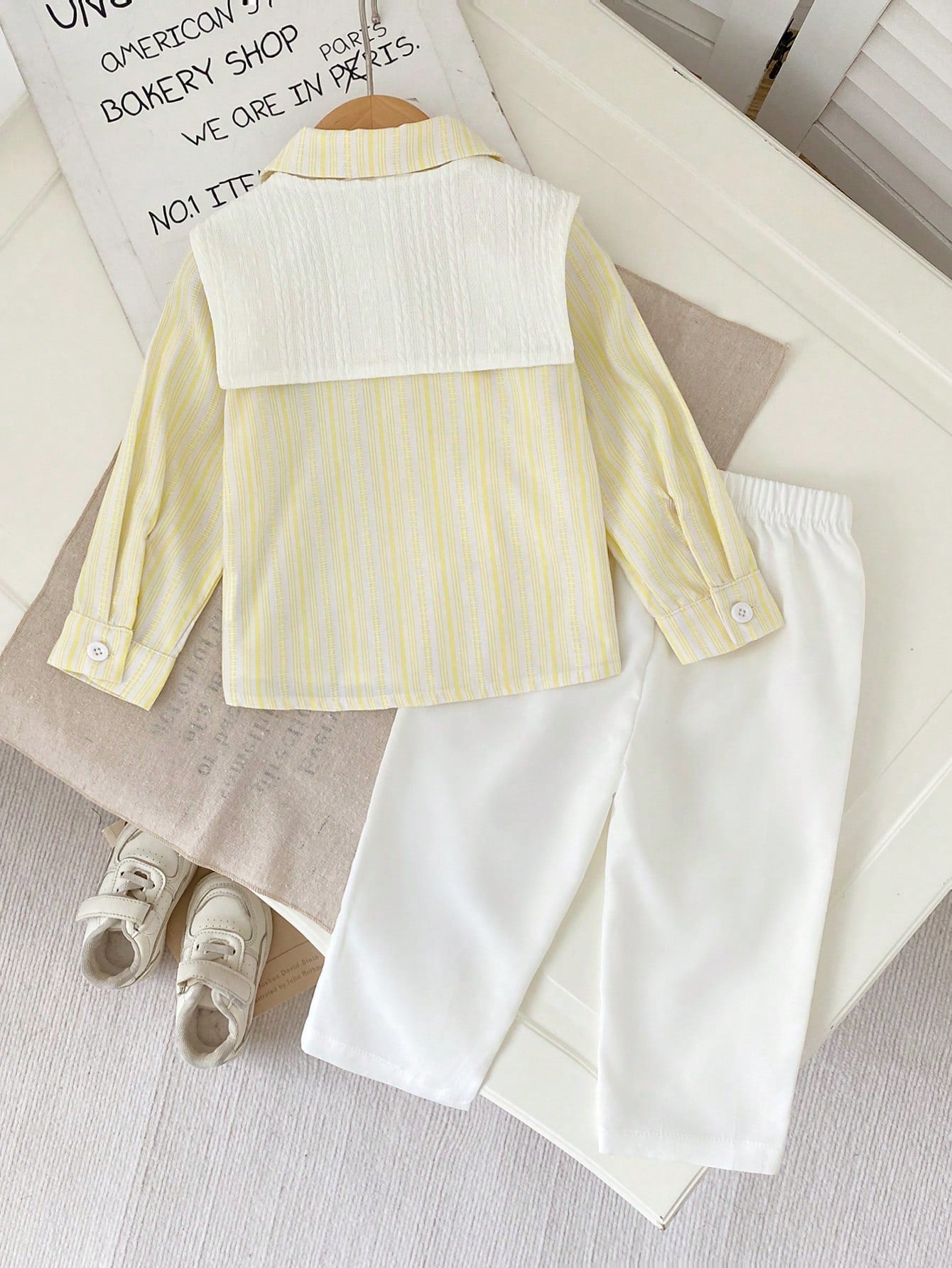 3pcs Boys Striped Shirt, Scarf & Trousers Set - Buttercup | 21 Cent...