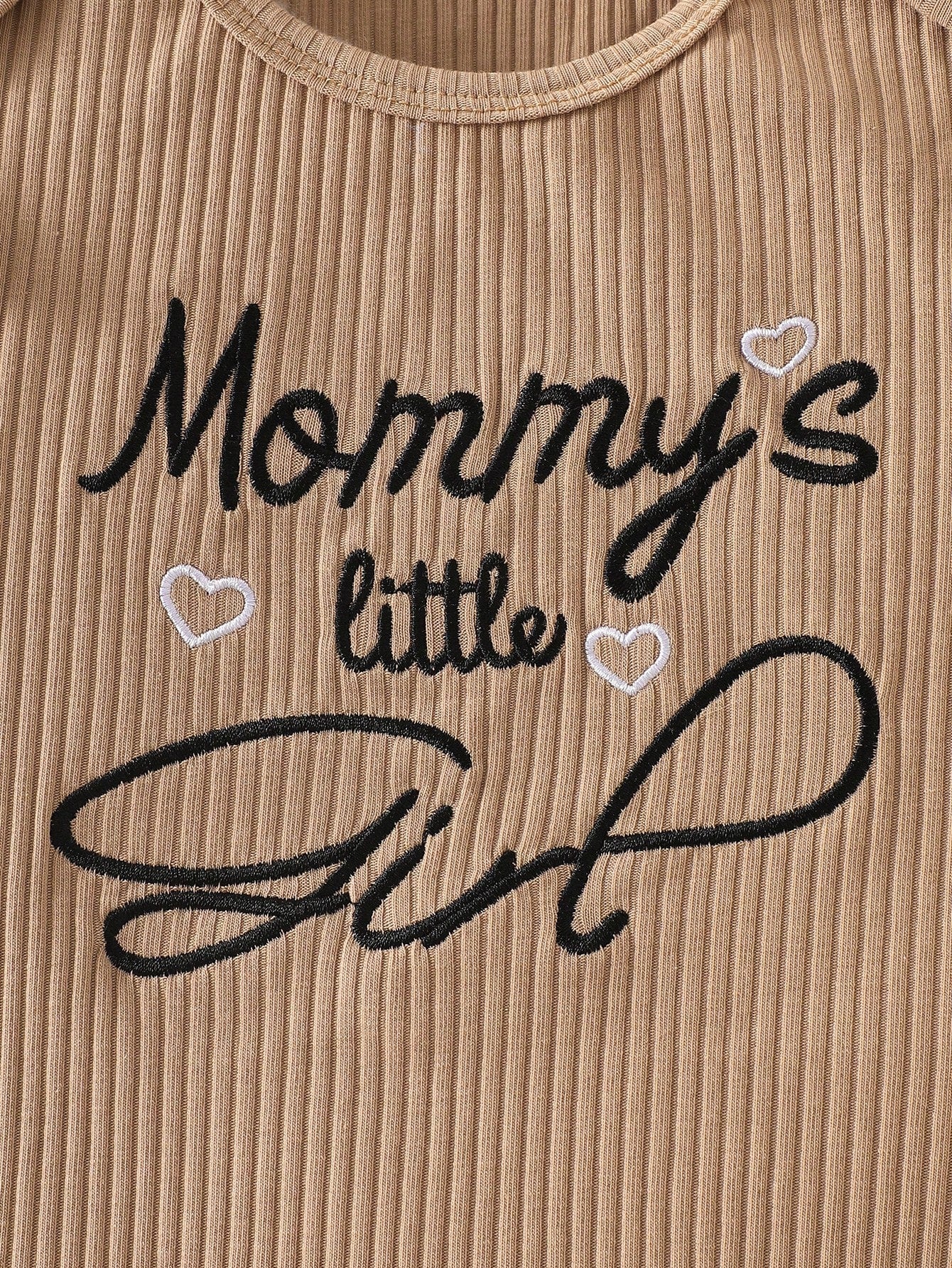 3pcs Baby Girls Ribbed Embroidered Bodysuit & Leopard Bloomer Set -...