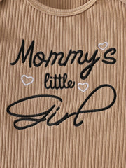 3pcs Baby Girls Ribbed Embroidered Bodysuit & Leopard Bloomer Set -...