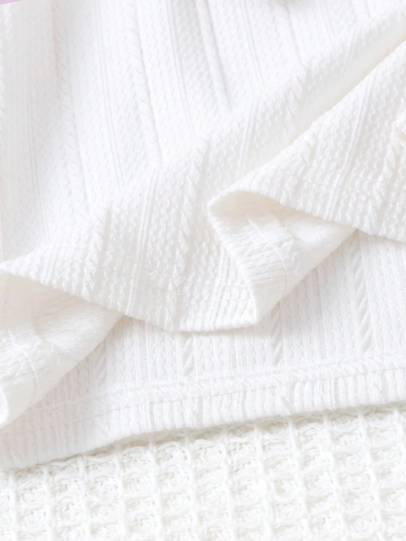 2pcs Little Girls Ruffle Sleeve Bow Top & Pleated Skirt Set - Ivory...