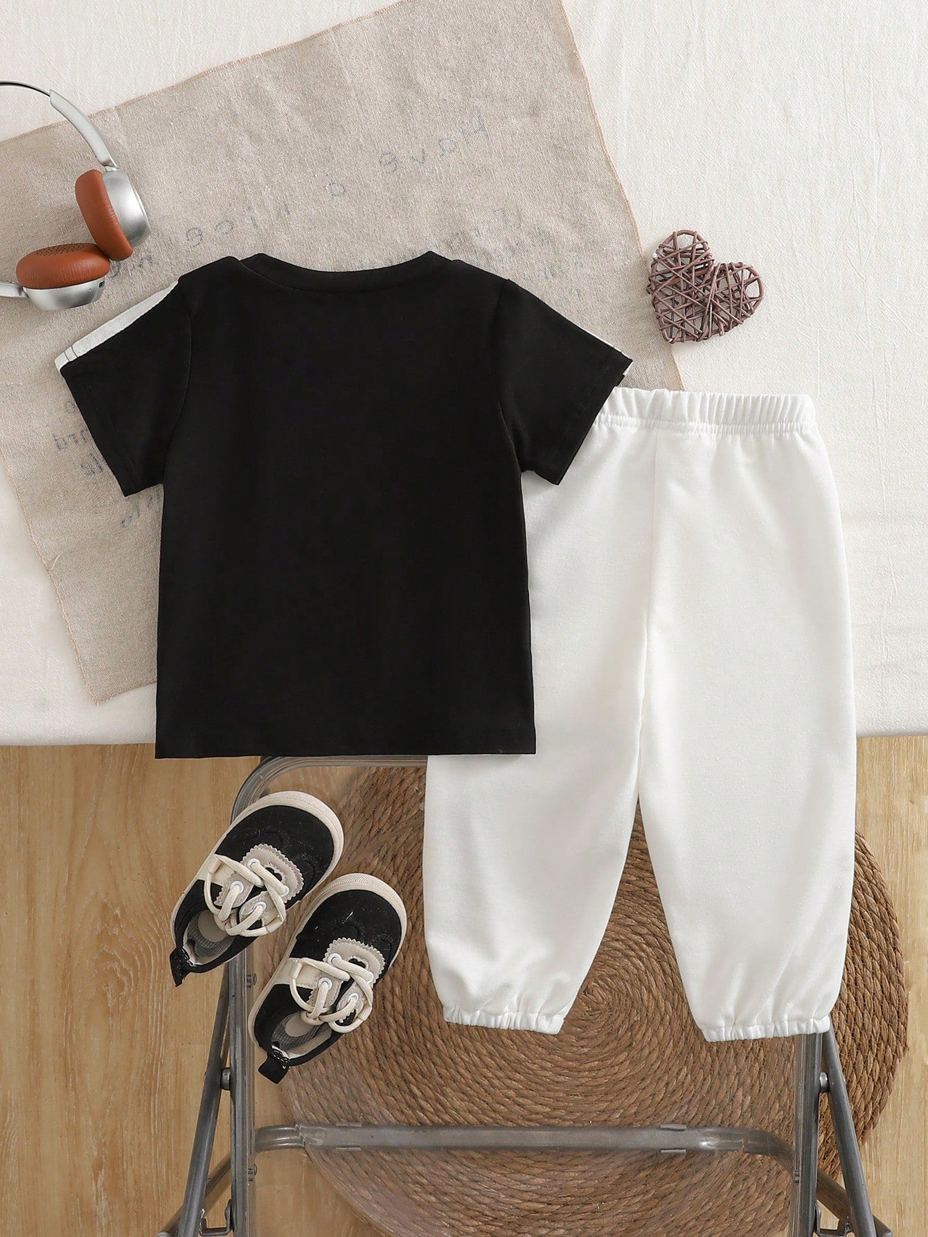 2pcs Boys Rearing Horse Print Tee & Jogger Set - Onyx | 21 Century ...
