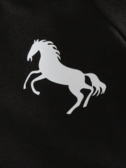 2pcs Boys Rearing Horse Print Tee & Jogger Set - Onyx | 21 Century ...
